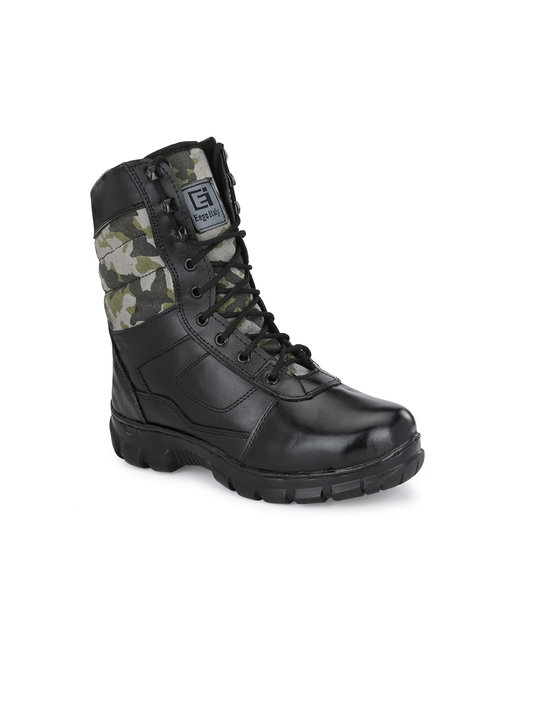 

Eego Italy Men Black Solid High-Top Hiking Boots