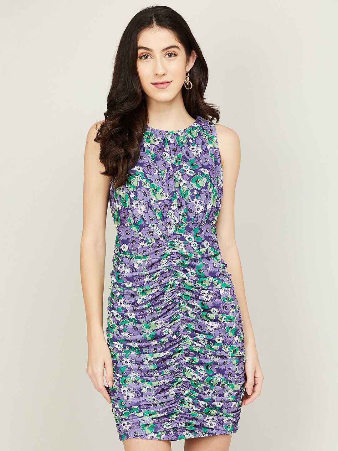 

Ginger by Lifestyle Lavender Floral Printed Sheath Dress