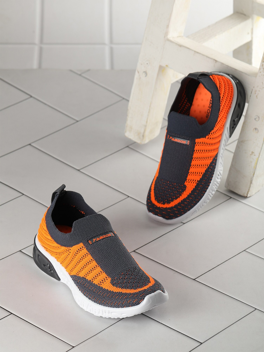 

ABROS Boys Grey Mesh Walking Shoes