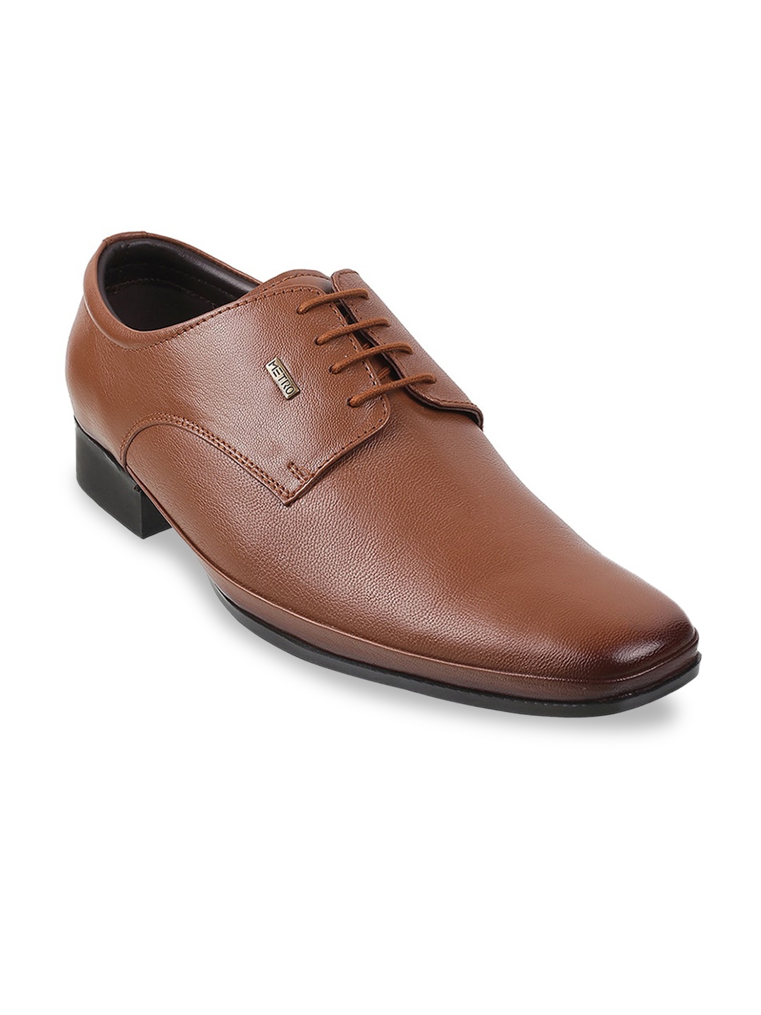 

Metro Men Tan Solid Formal Shoes