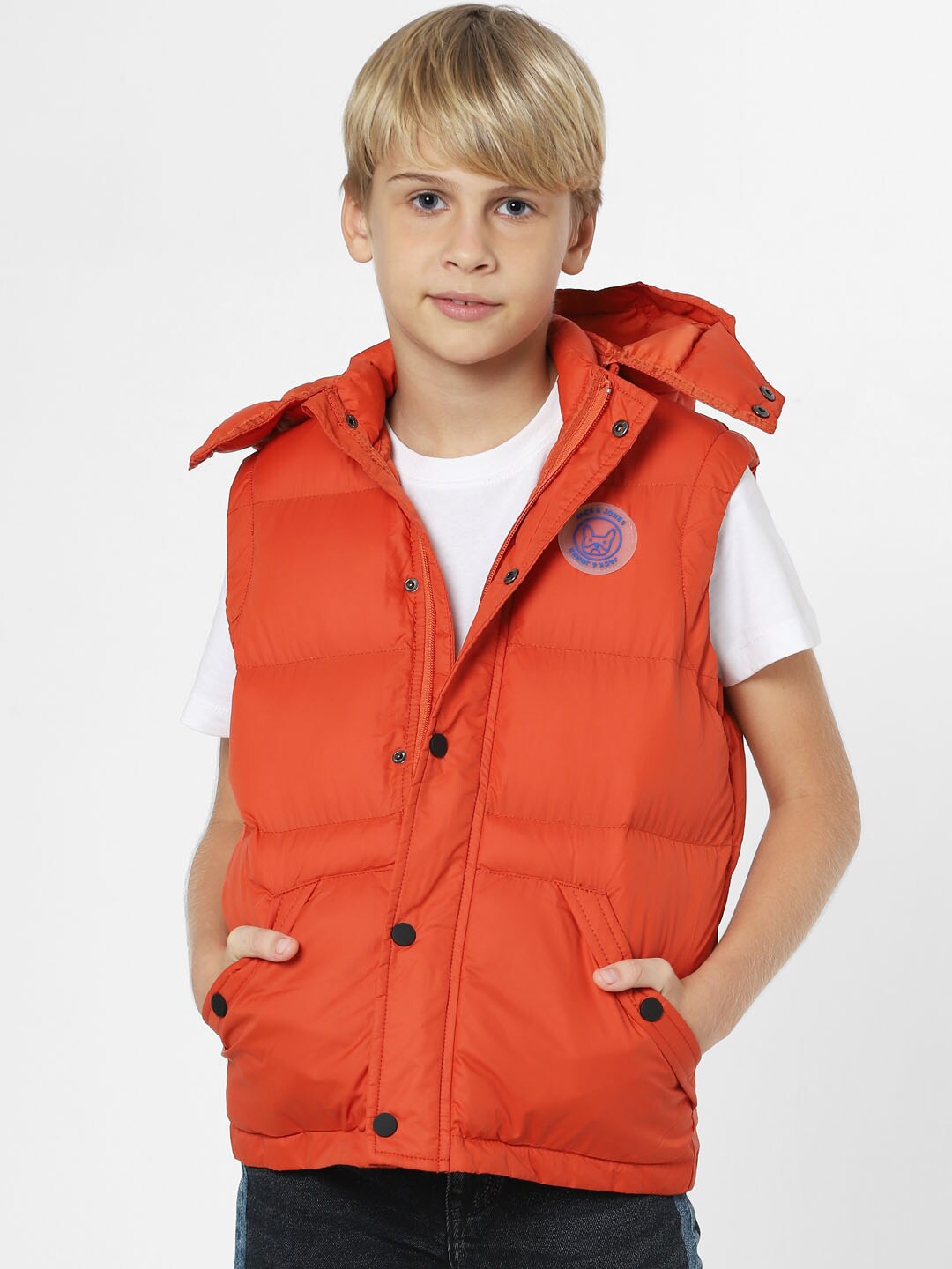 

Jack & Jones Junior Boys Orange Puffer Jacket