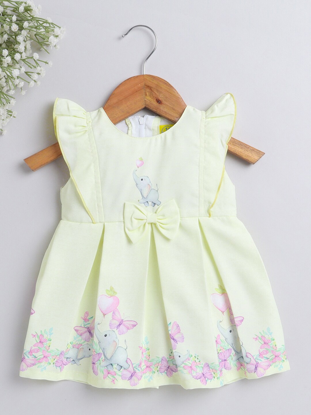 

The Magic Wand Yellow Printed Floral Flared Dress