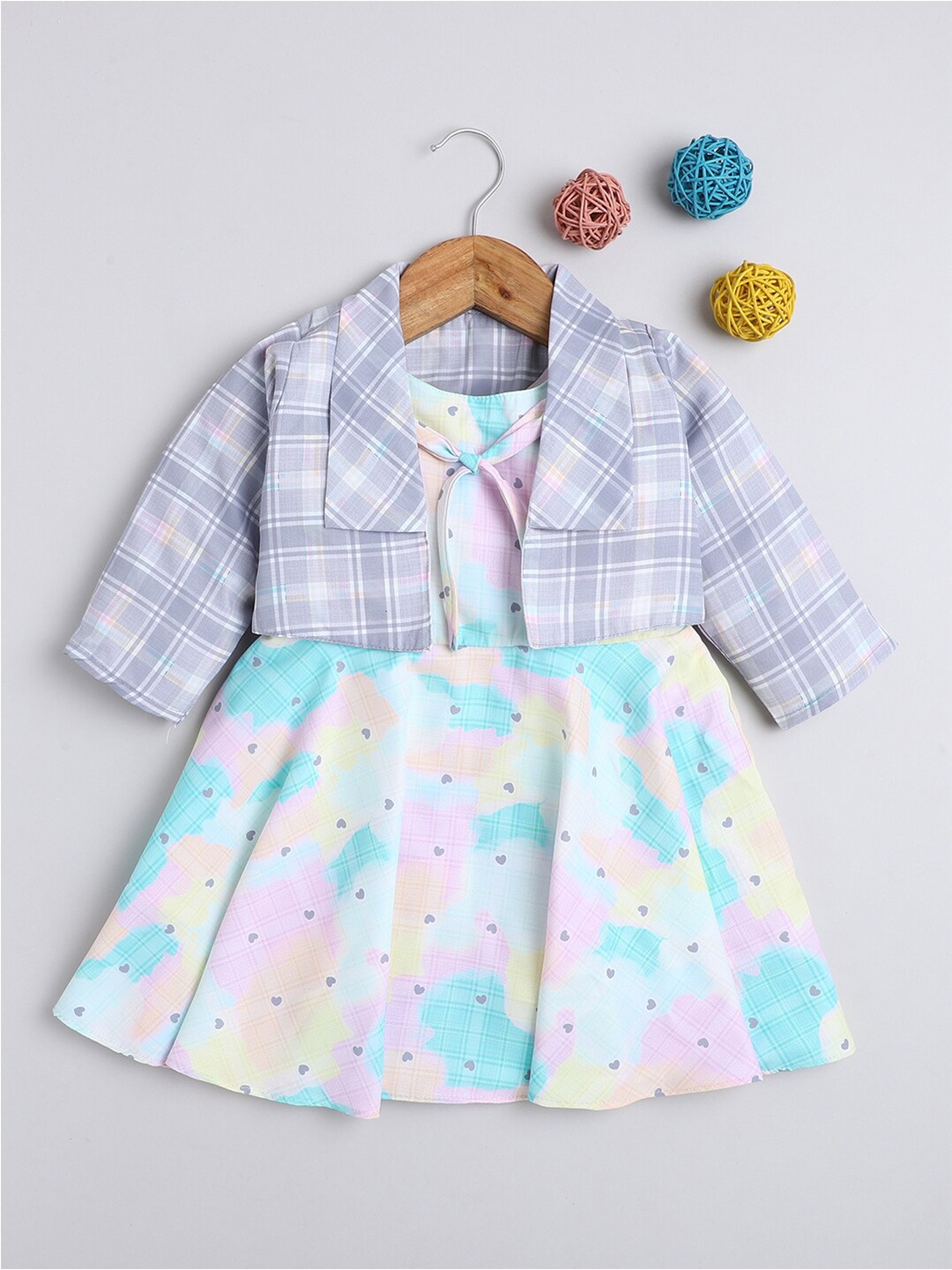 

The Magic Wand Blue Abstract Fit & Flare Dress