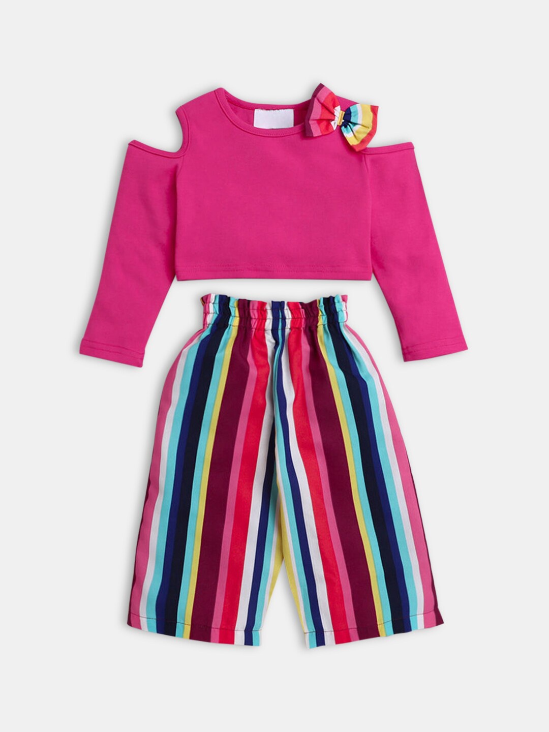 

Hopscotch Girls Purple & White Top with Trousers