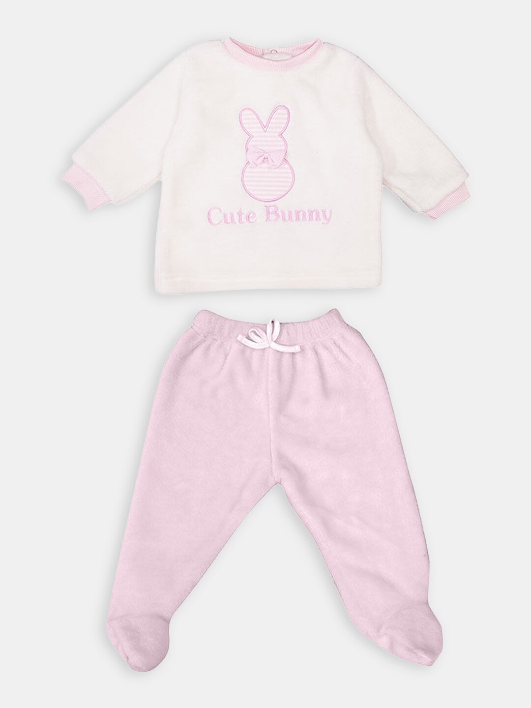 

Hopscotch Girls Pink & White Printed Top with Jogger Trouser Set