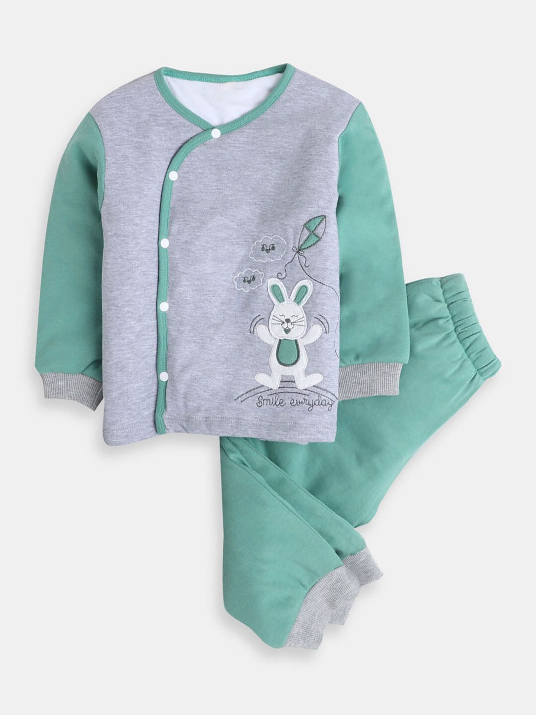 

Hopscotch Boys Green & Grey T-shirt with Trousers