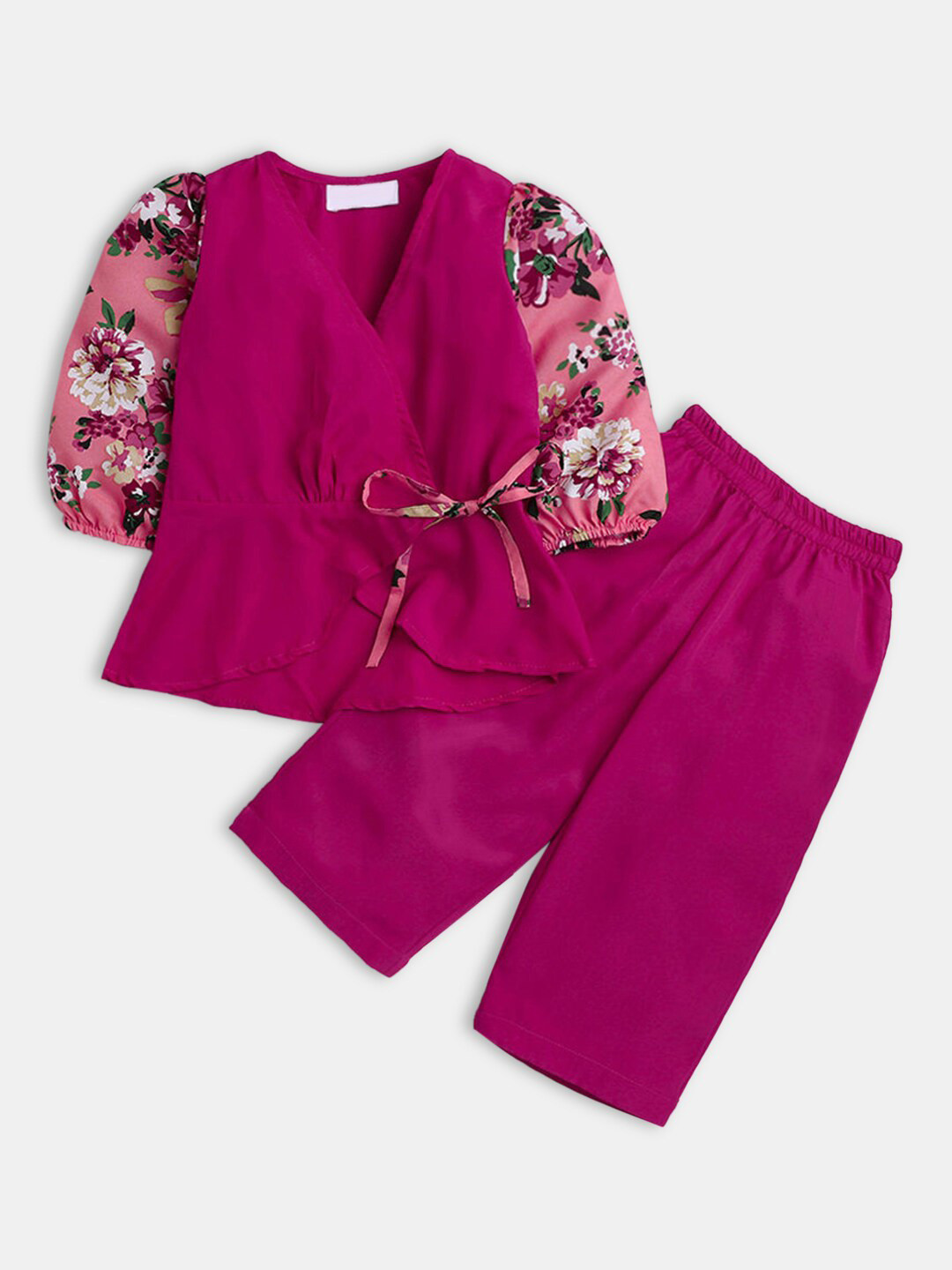 

Hopscotch Girls Purple & White Printed Top with Pyjamas