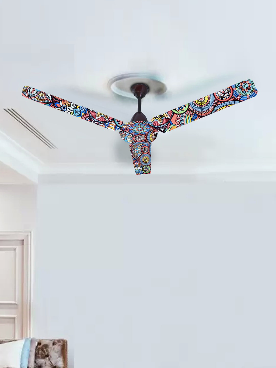

Cortina Blue & Pink Printed Ceiling Fan Blade Cover