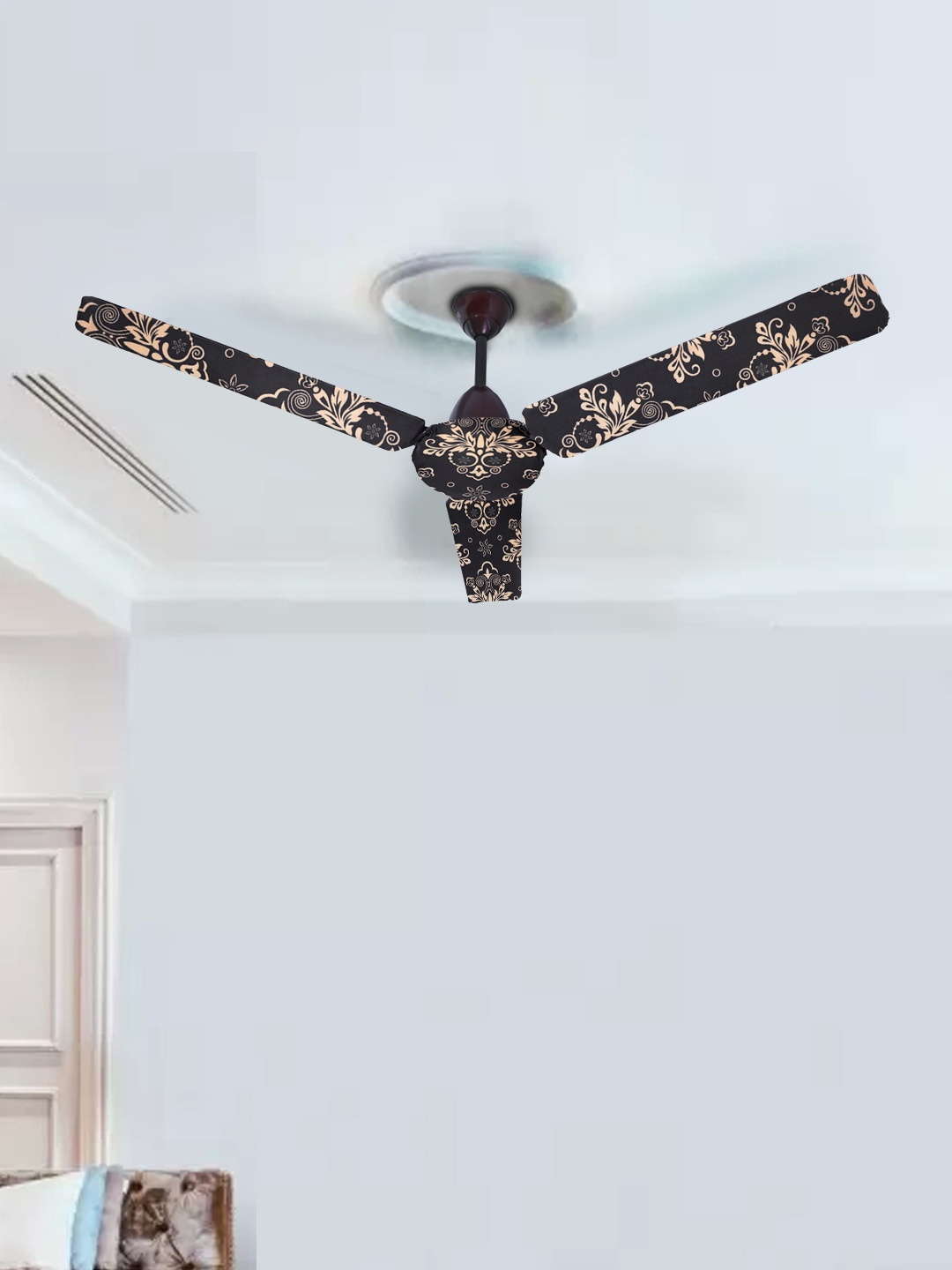 

Cortina Black Printed Ceiling Fan Blade Covers