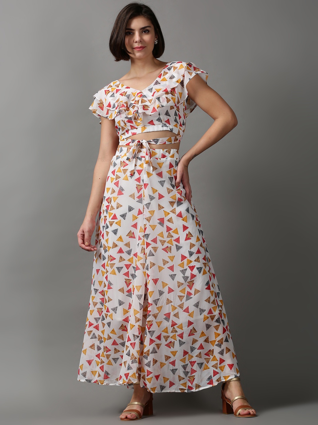 

SHOWOFF Women White Printed Co-Ords