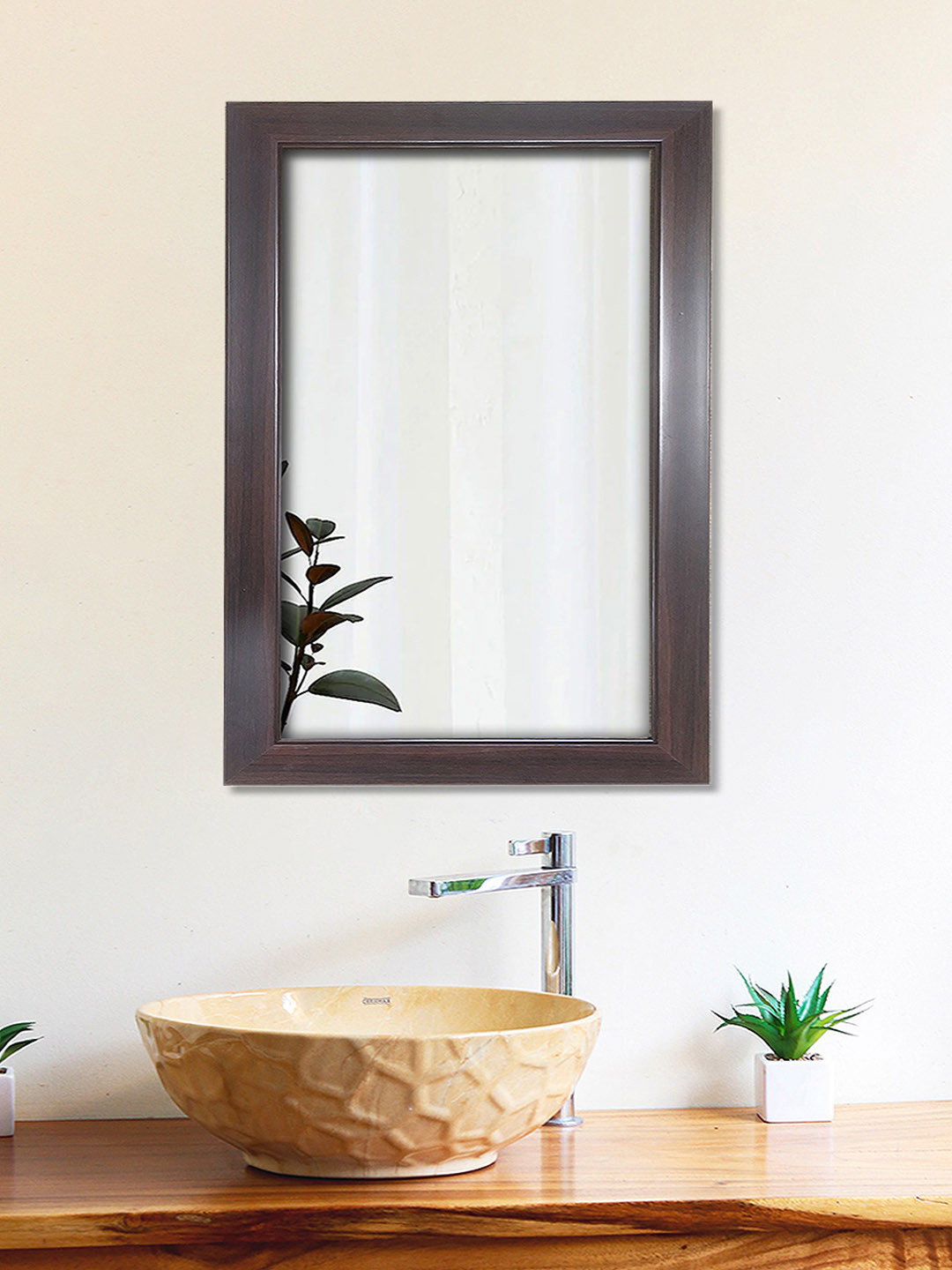 

Art Street Dark Brown Decorative Wall Makeup Mirror
