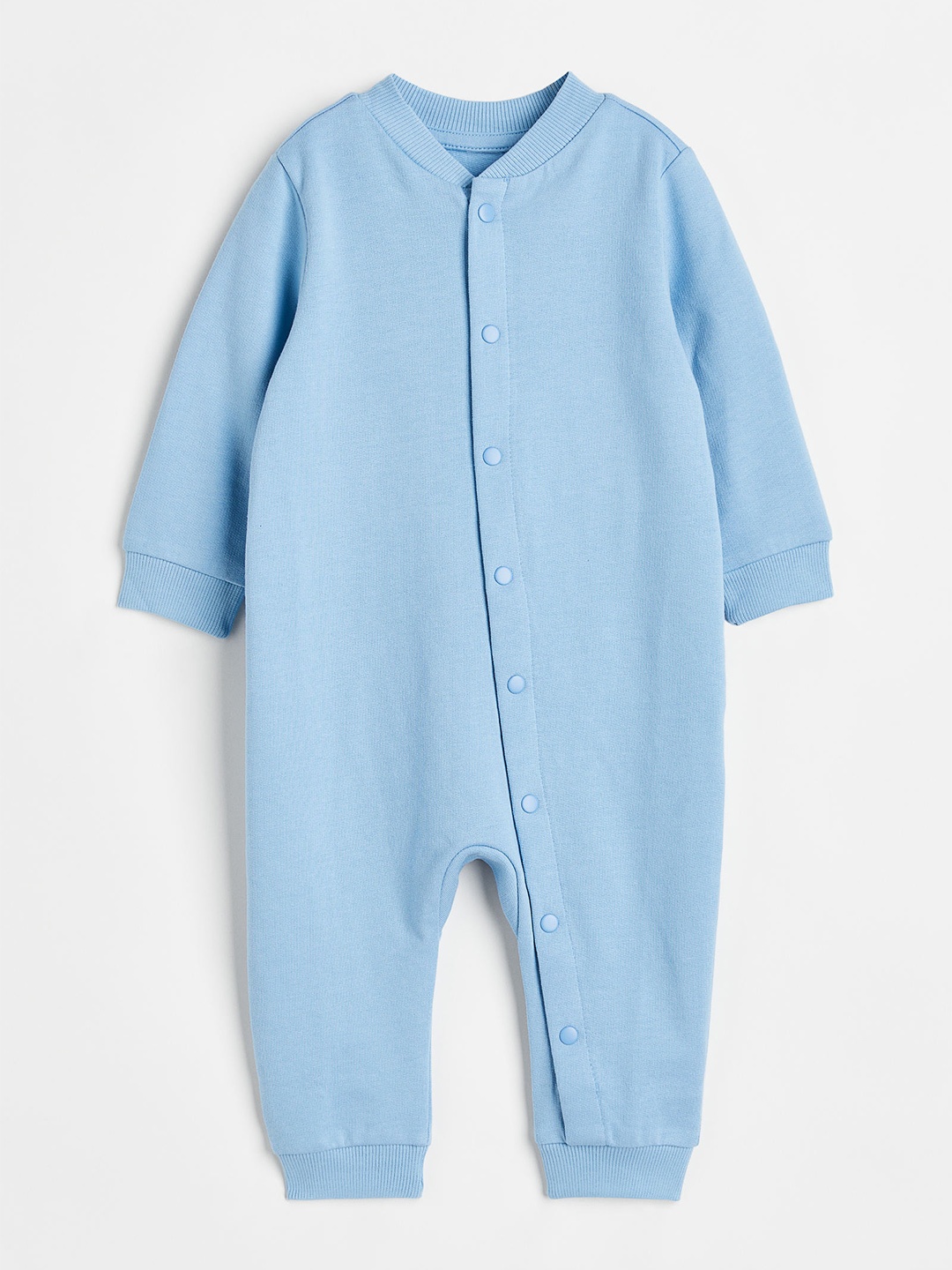 

H&M Boys Blue Solid Button Down Romper