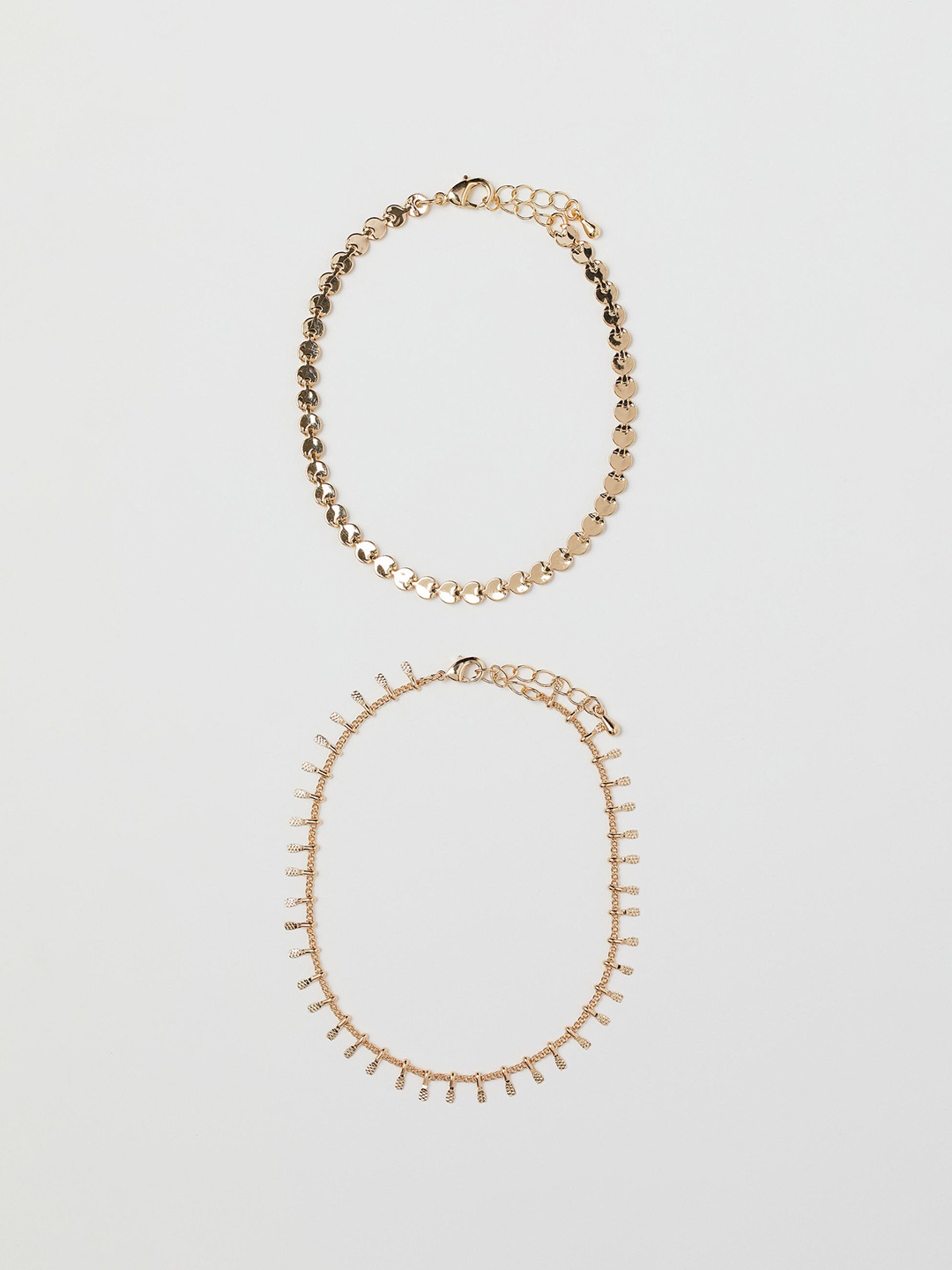 

H&M Women 2-Pack Anklets, Gold