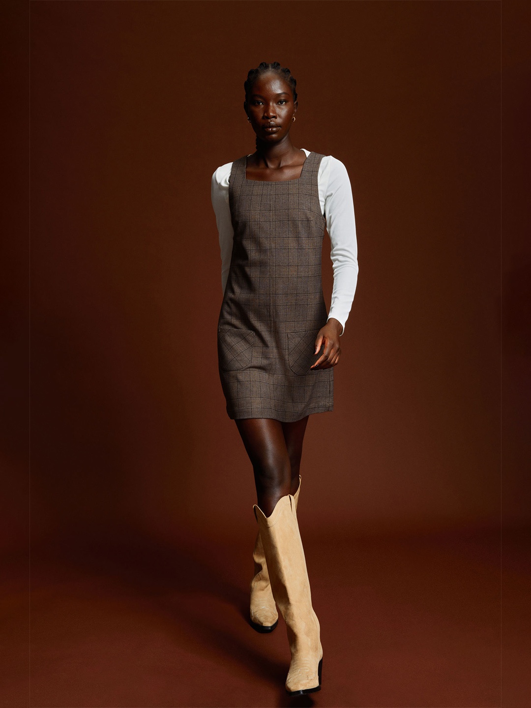 

H&M Women Sleeveless Dress, Beige