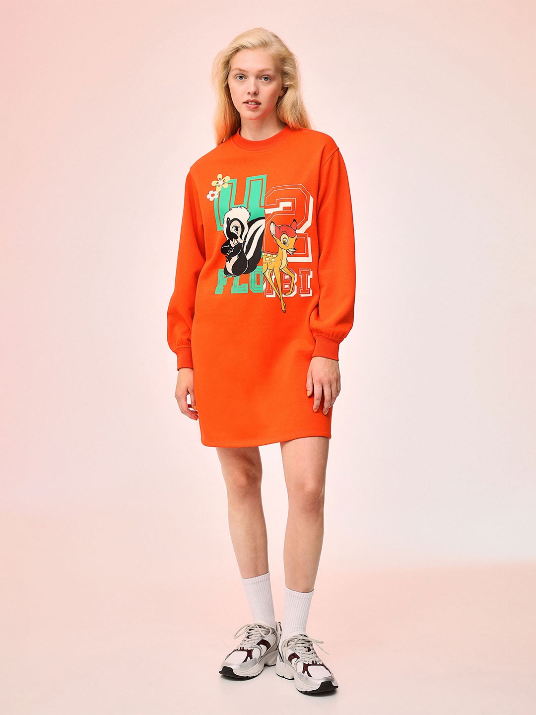 

H&M Women Oversized Printed Sweatshirt Dress, Multi