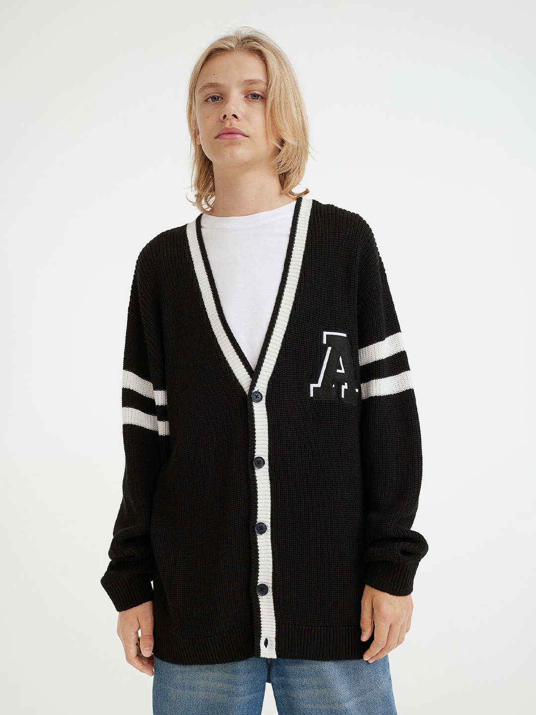 

H&M Boys Knitted Cardigan, Black