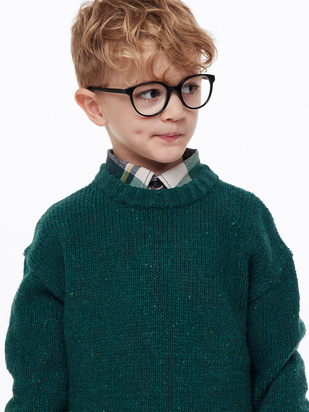 

H&M Boys Knitted Jumper, Green