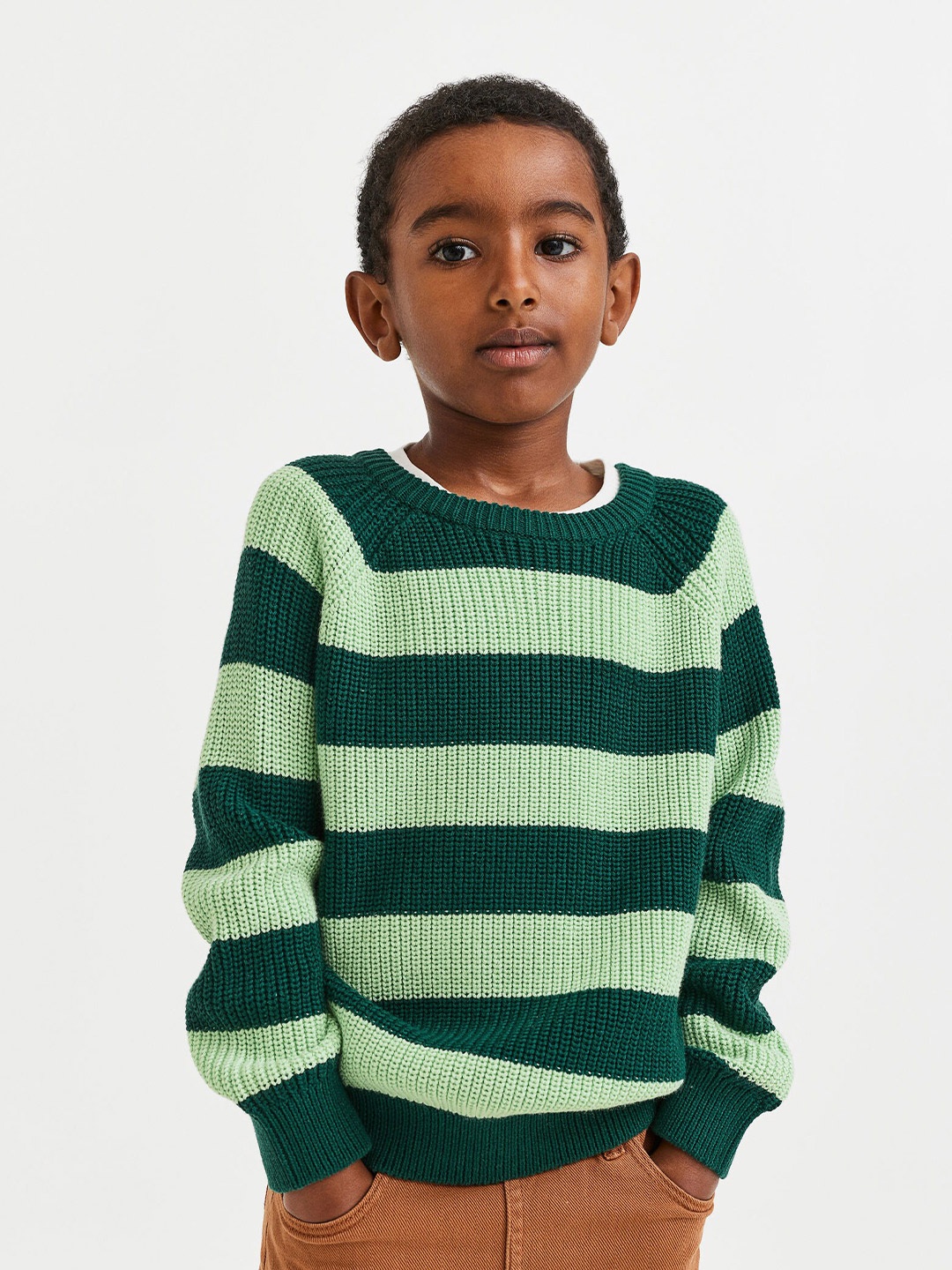 

H&M Boys Knitted jumper, Green