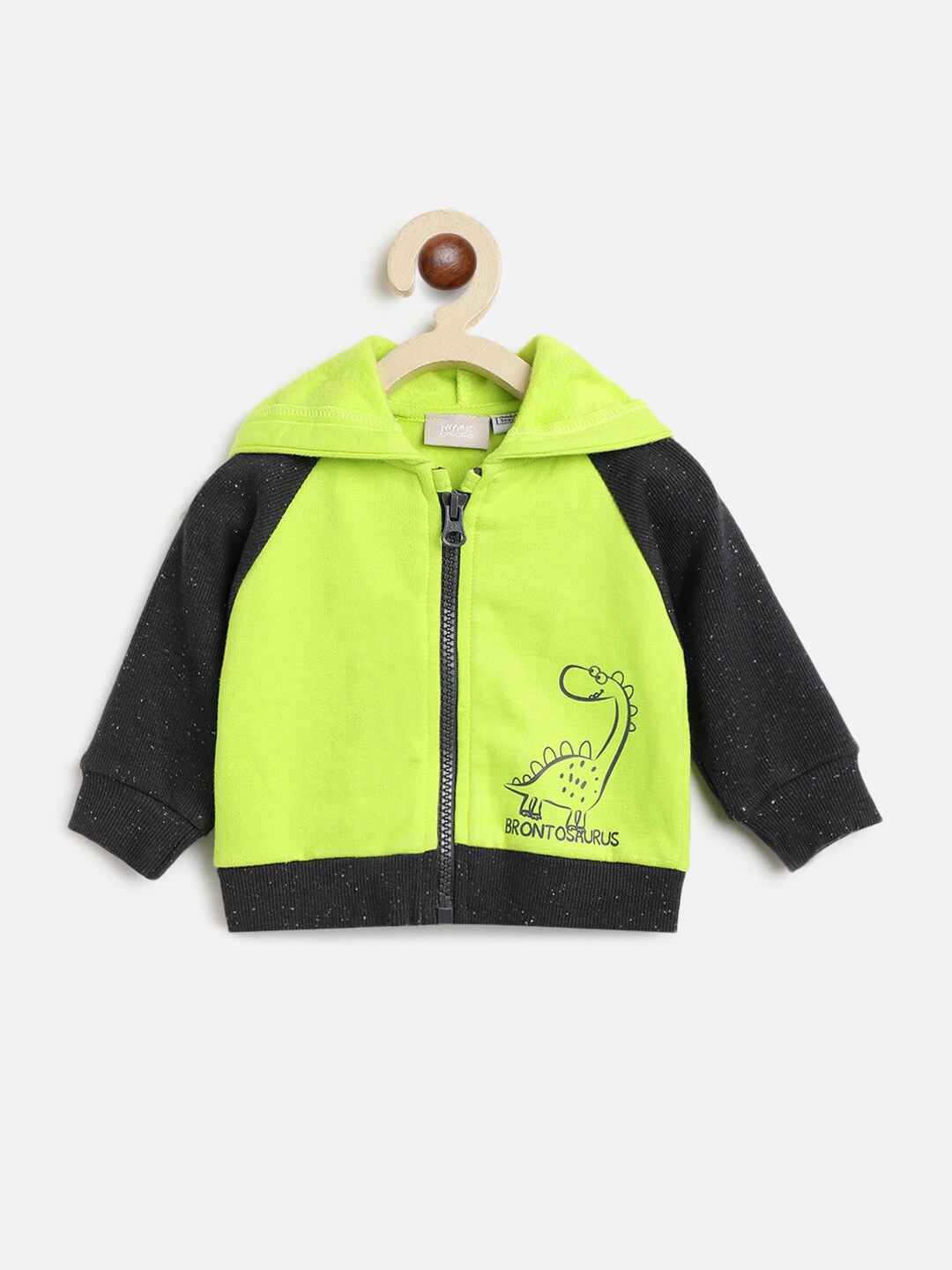 

Chicco Boys Fluorescent Green Colourblocked Hooded Sweatshirt