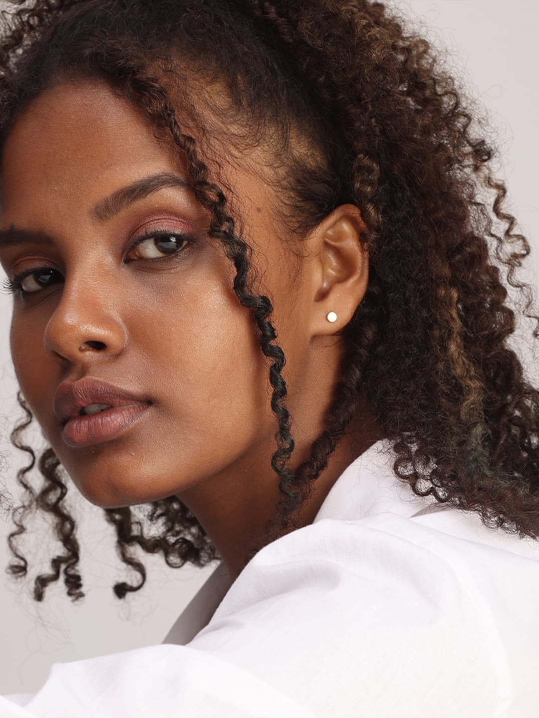 

PALMONAS Gold-Plated Geometric Studs Earrings