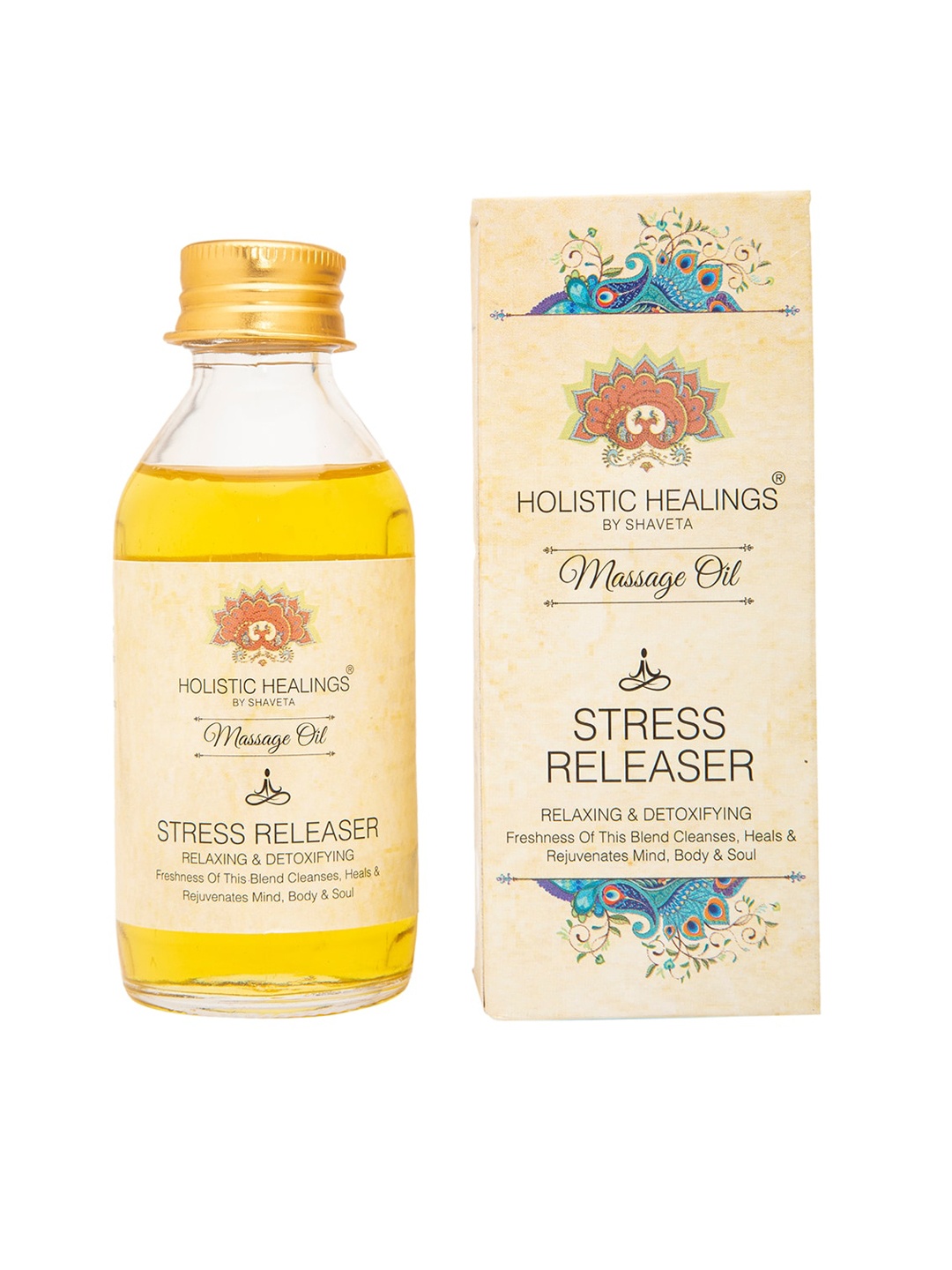 

HOLISTIC HEALINGS BY SHAVETA Stress Releaser Massage Oil - 100 ml, Yellow