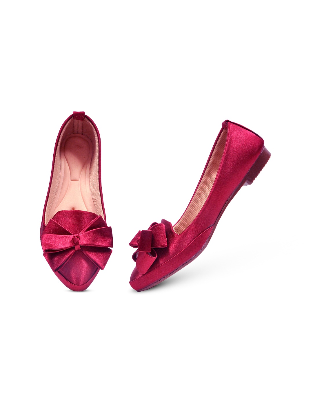 

KICKONN Women Maroon Ballerinas with Bows Flats