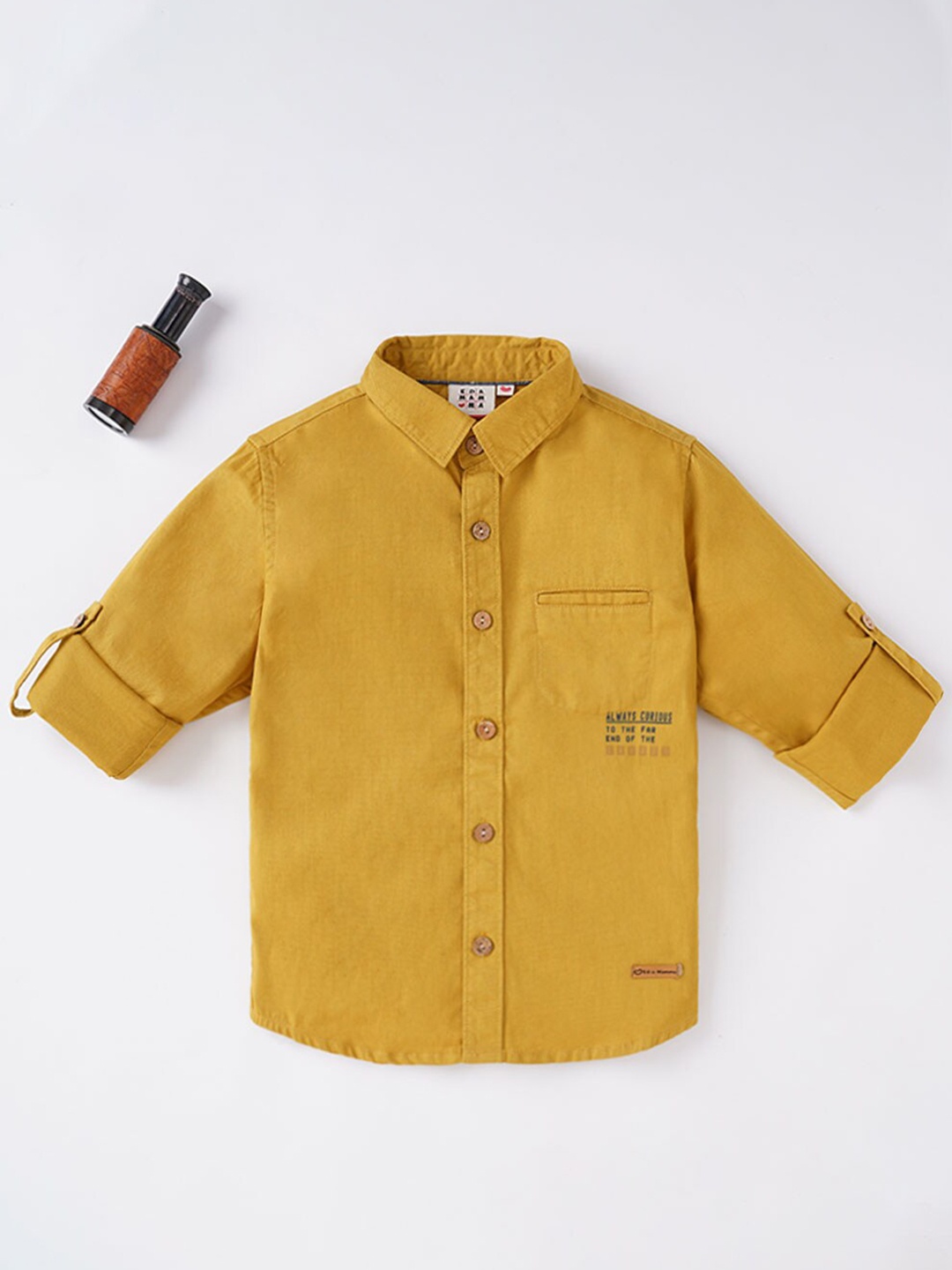 

Ed-a-Mamma Boys Yellow Casual Shirt