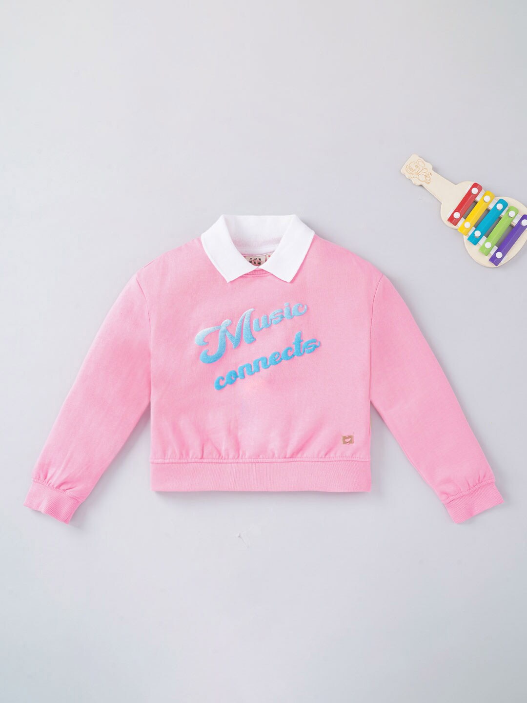 

Ed-a-Mamma Girls Pink Cotton Sweatshirt