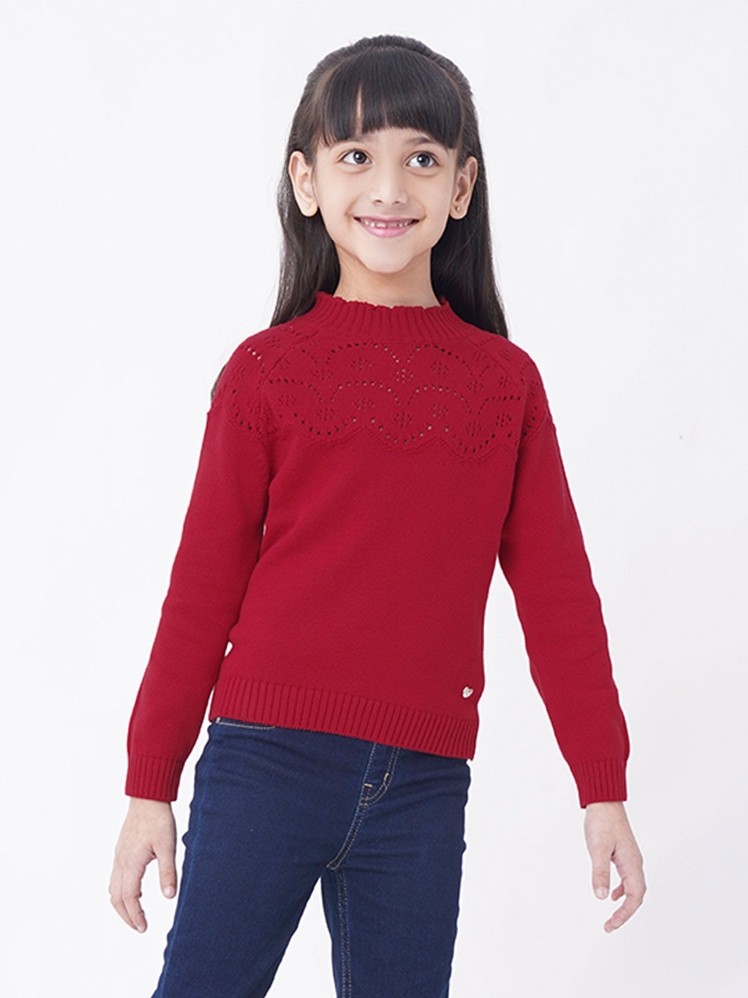 

Ed-a-Mamma Girls Red Pullover