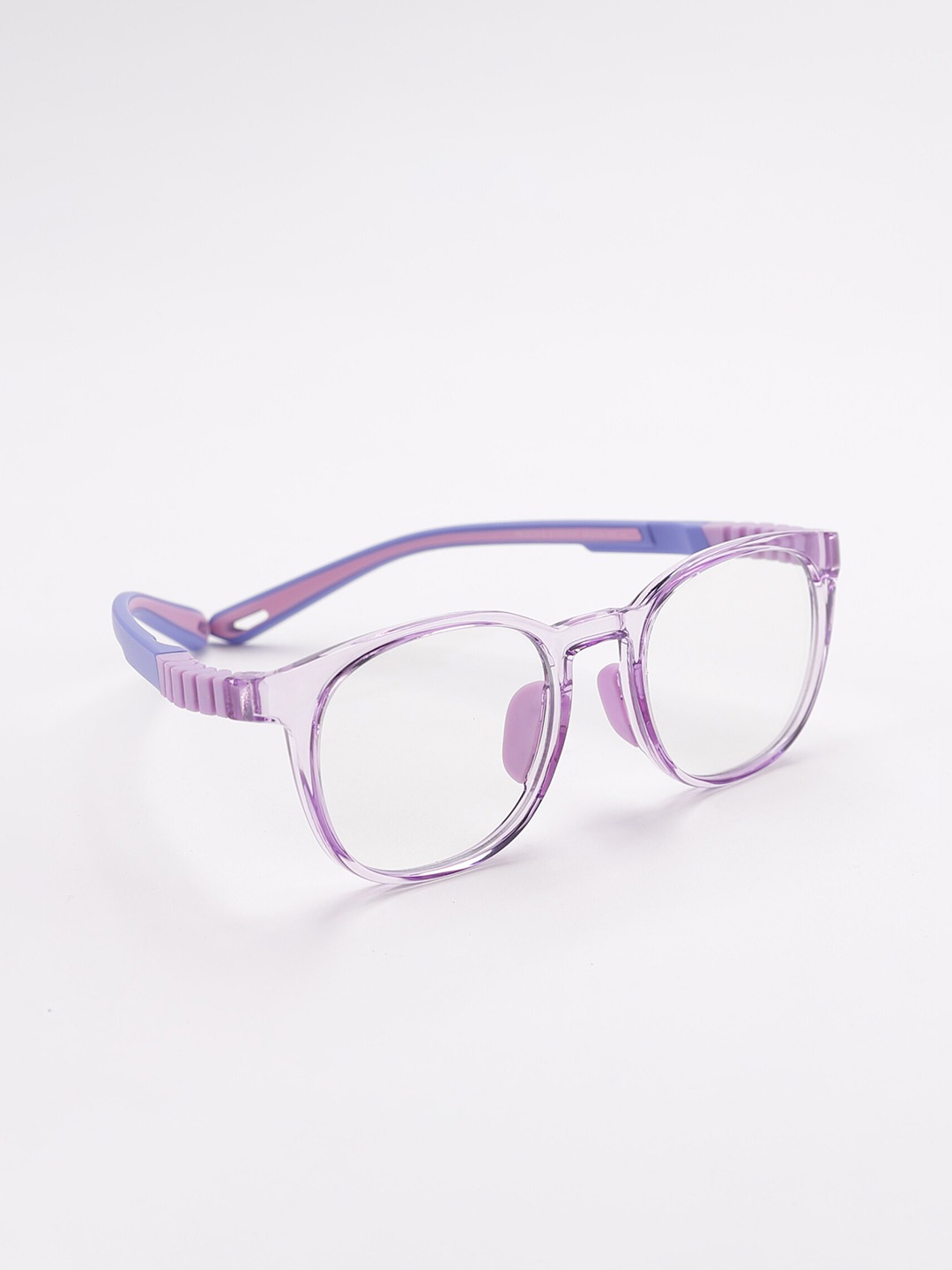 

Intellilens Boys Transparent & Purple Full Rim Round Frames 1000000060934