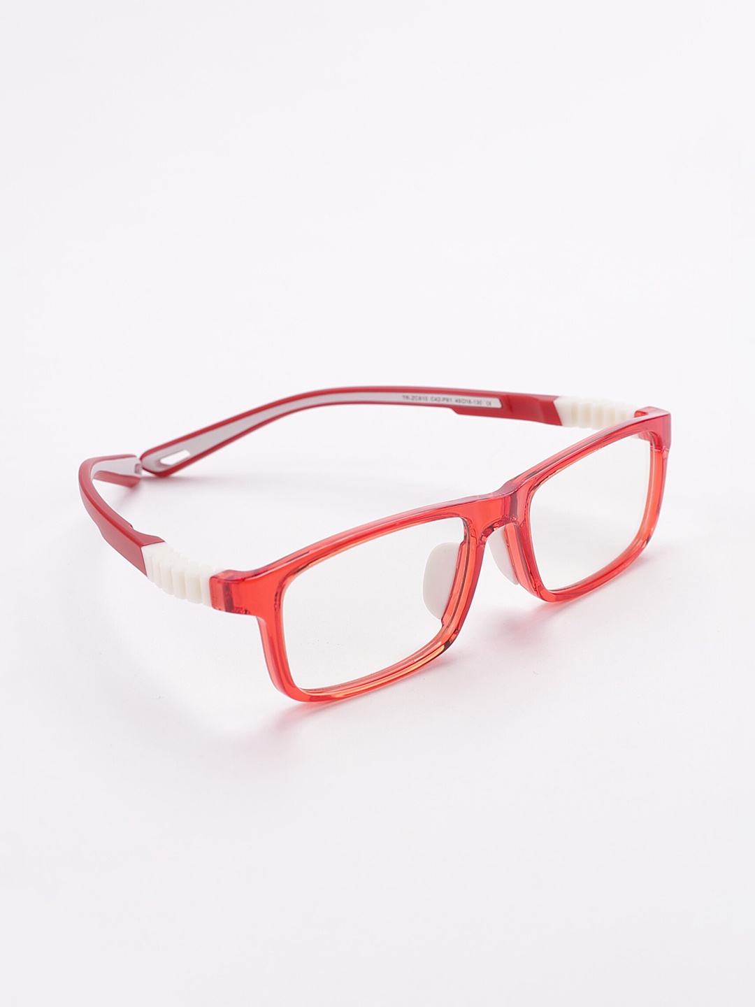 

Intellilens Boys Transparent & Orange Full Rim Square Frame