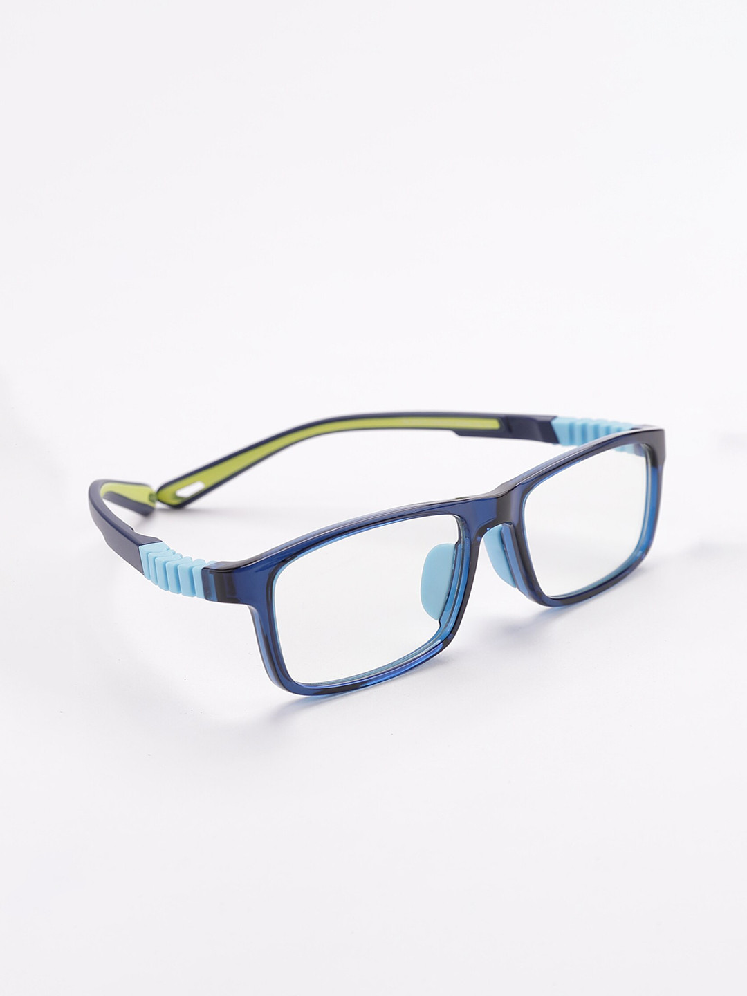 

Intellilens Boys Transparent & Blue Full Rim Square Frames