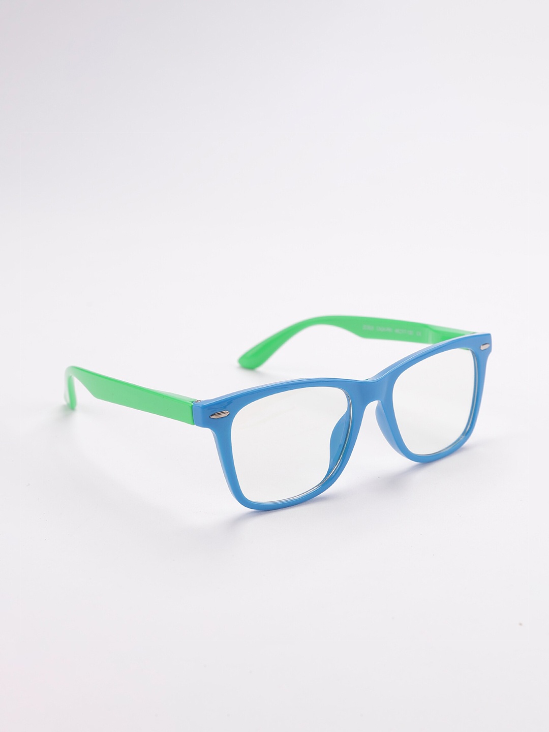 

Intellilens Boys Transparent & Blue Full Rim Wayfarer Frames