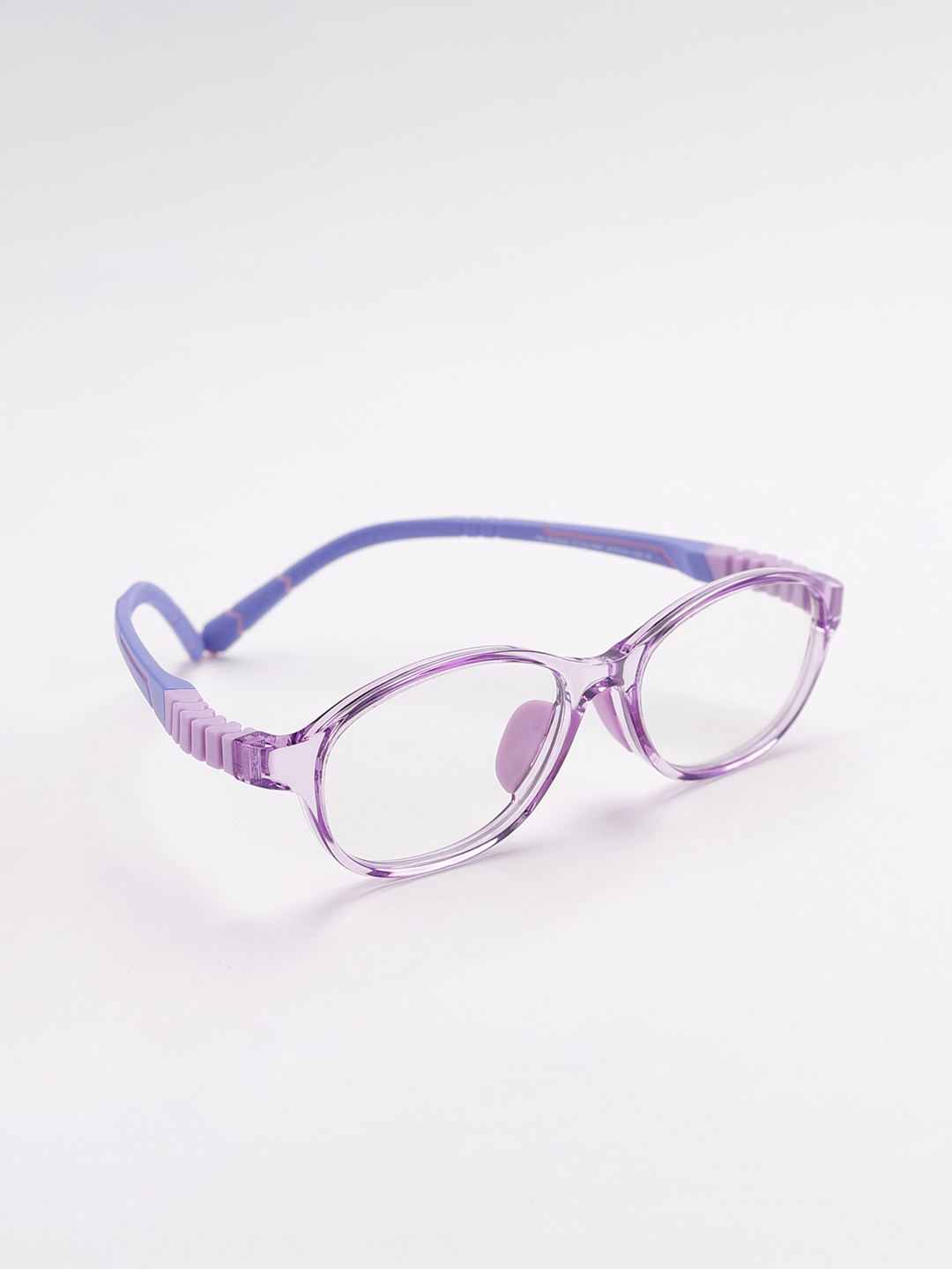 

Intellilens Boys Transparent & Purple Full Rim Oval Frames