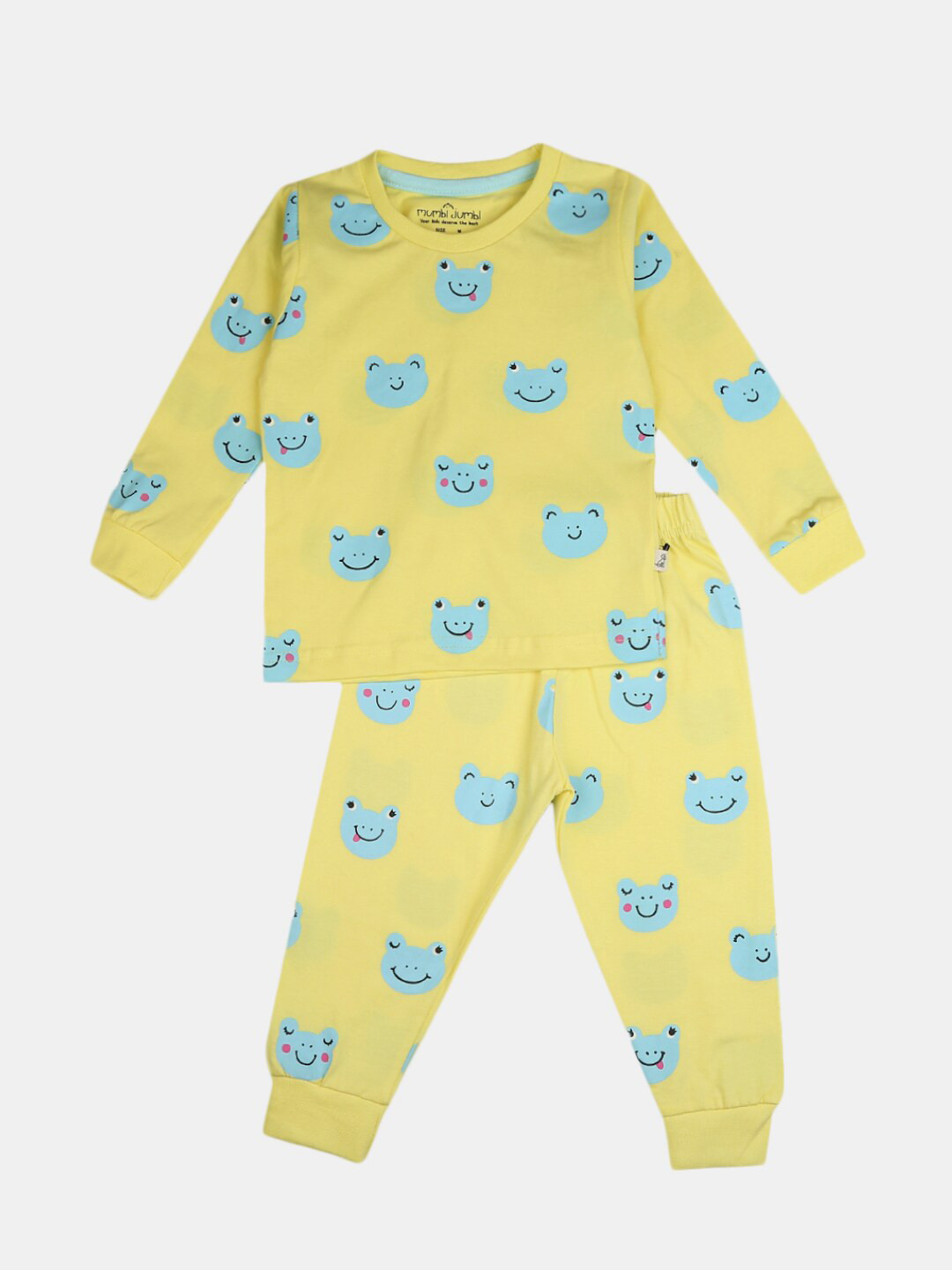 

V-Mart Unisex Kids Yellow & Blue Printed T-shirt with Trousers