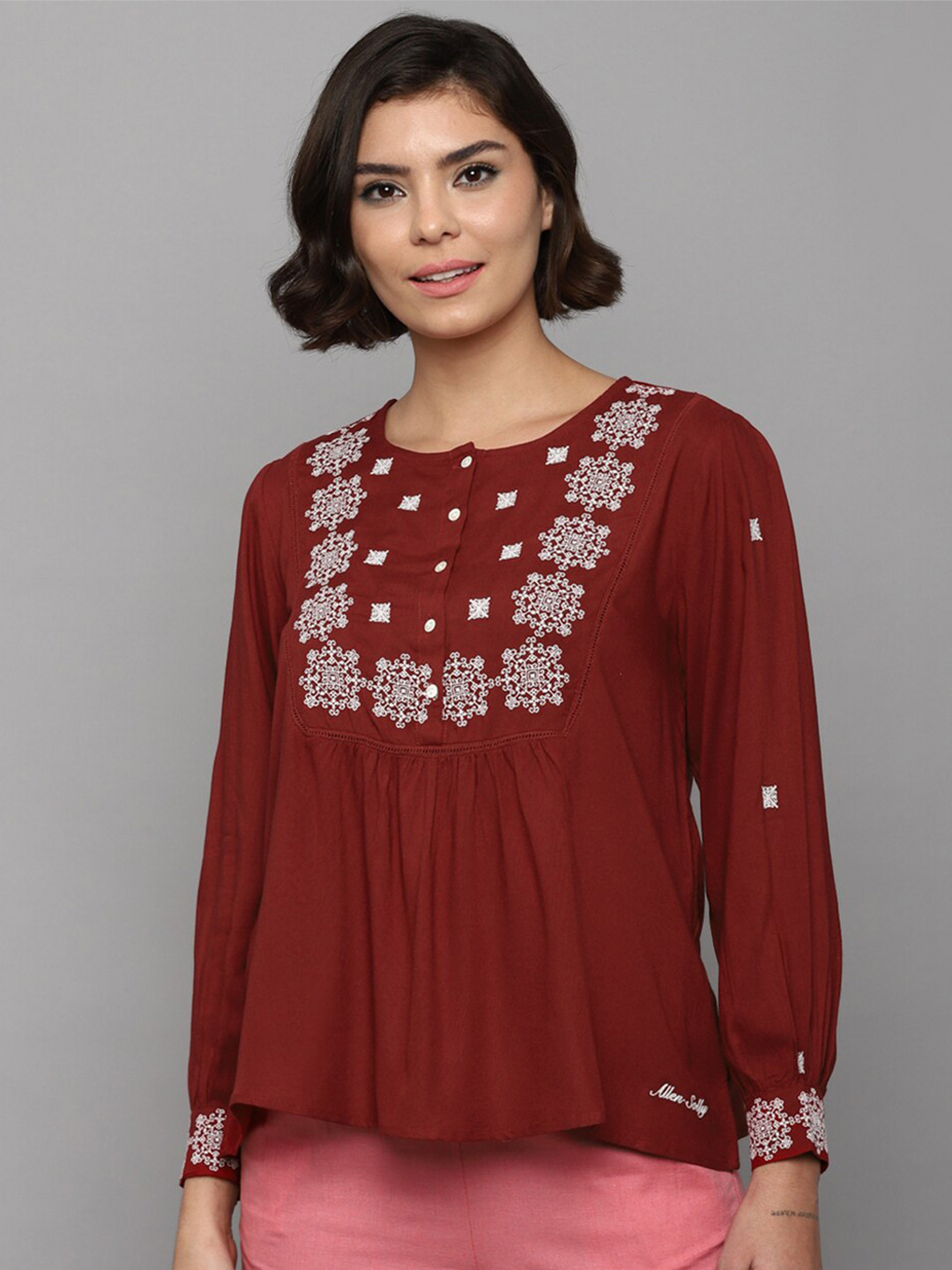 

Allen Solly Woman Women Maroon Top