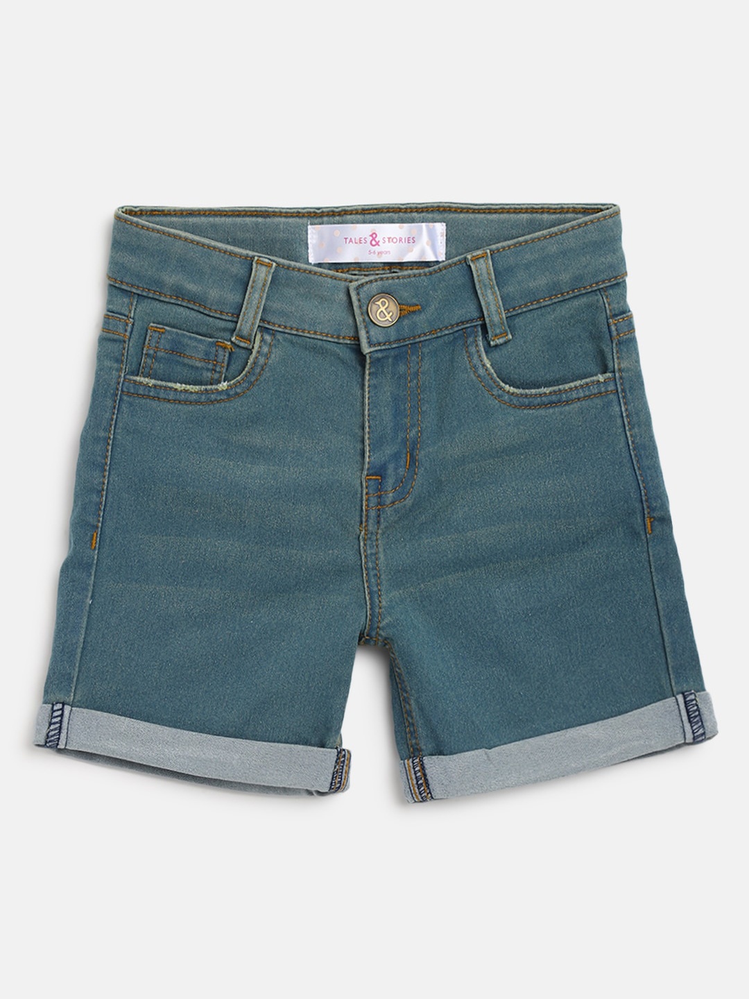 

TALES & STORIES Girls Blue Outdoor Denim Shorts