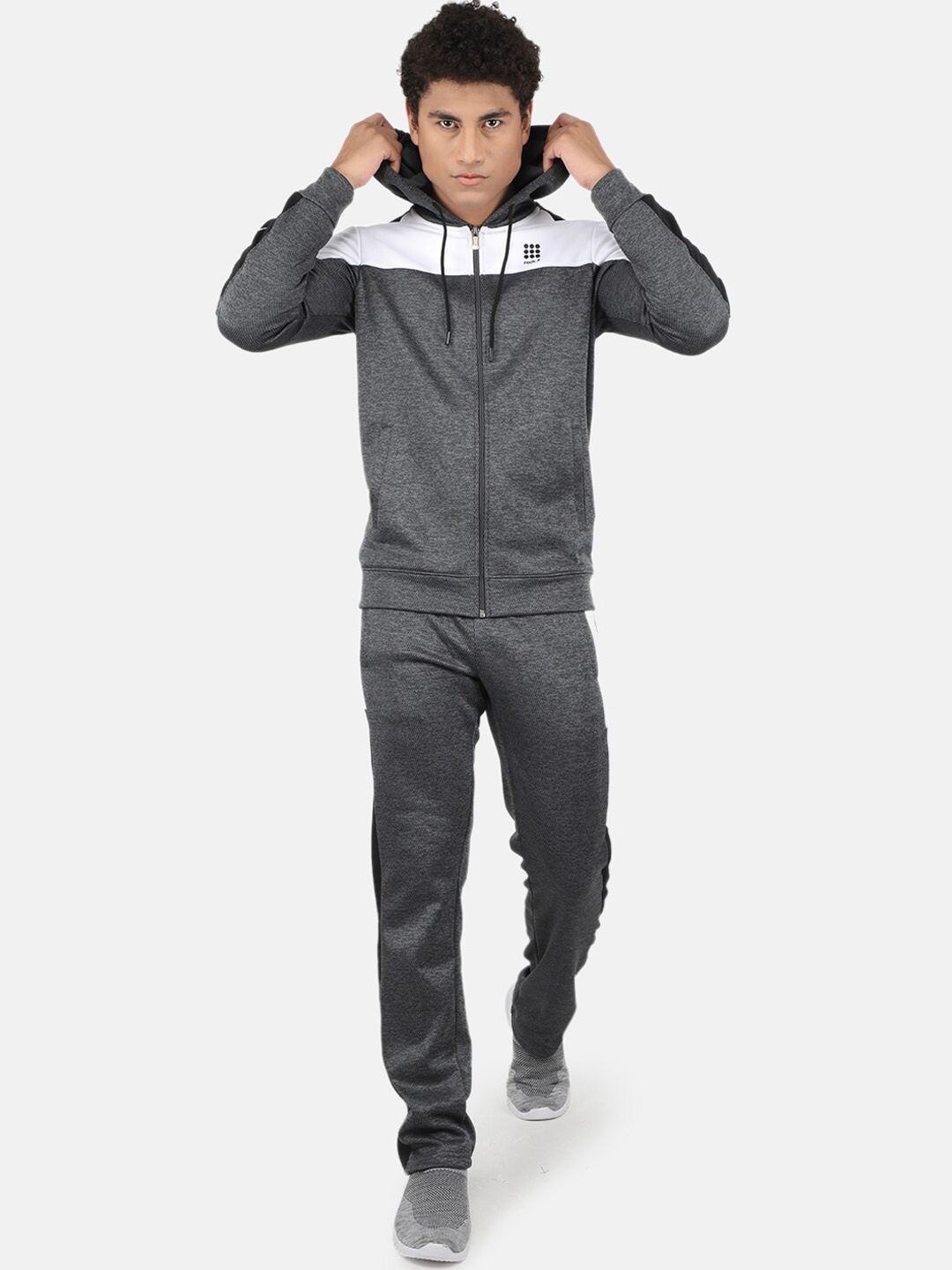 

rock.it Men Grey Melange Solid Tracksuits