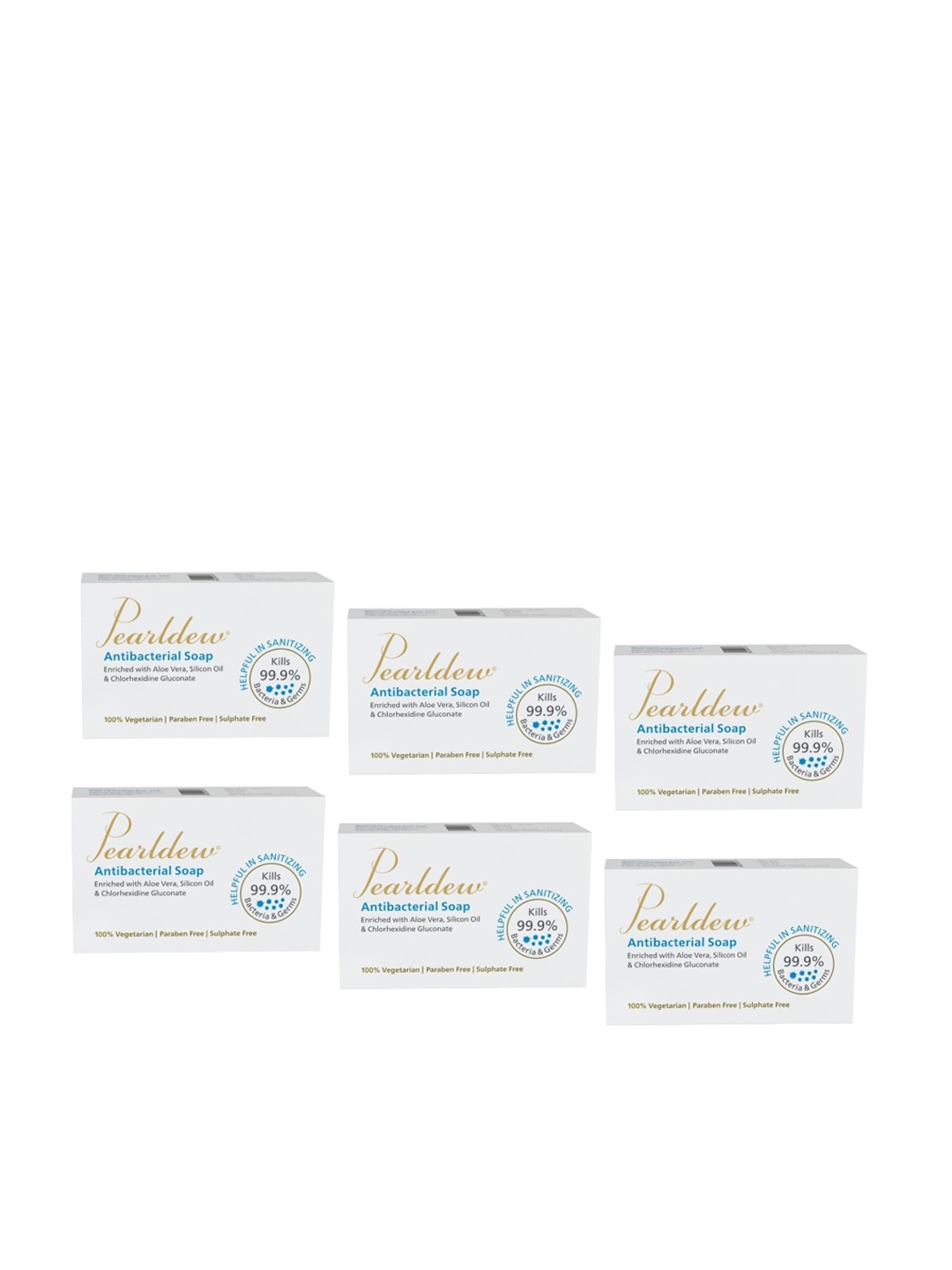 

Pearldew Set Of 6 Antibacterial Sanitizing Soap 450gm, White