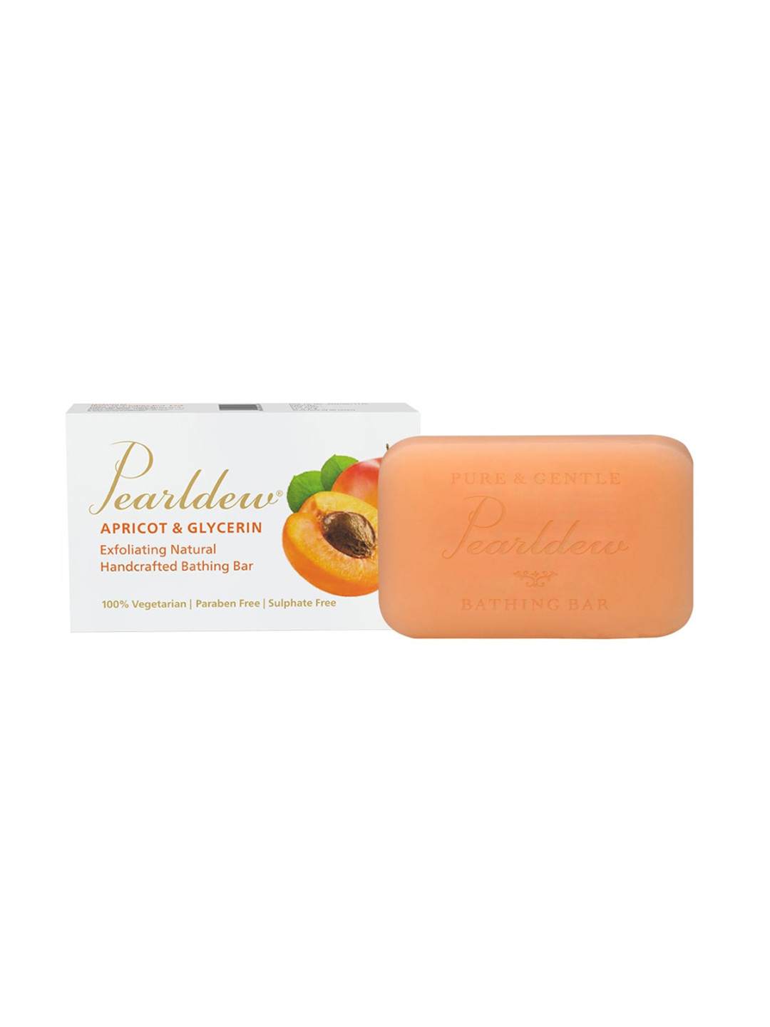 

Pearldew Apricot & Glycerin Exfoliating Bathing Bar - 75 g, White