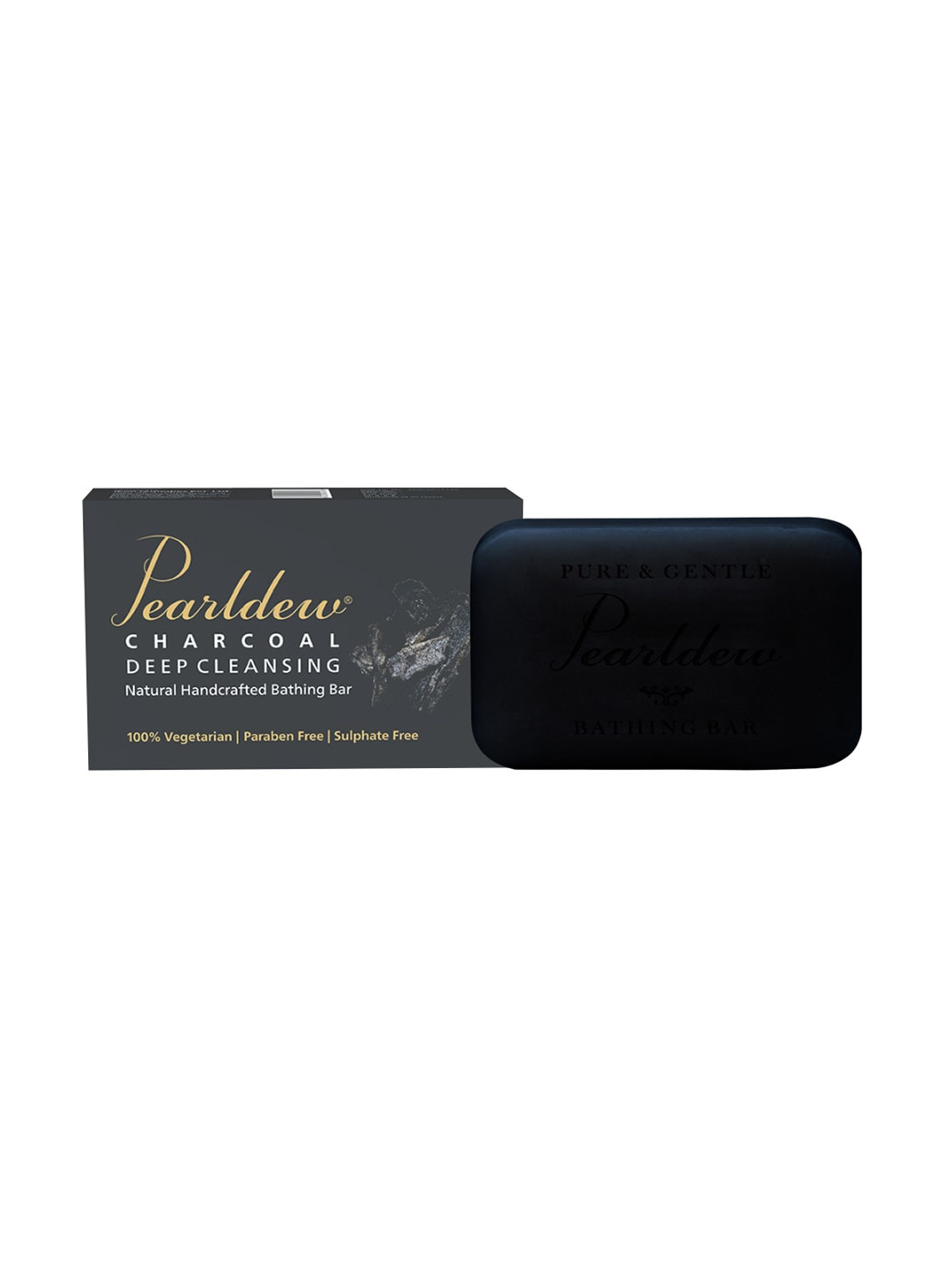 

Pearldew Charcoal Deep Cleansing Bathing Bar 75gm, Black