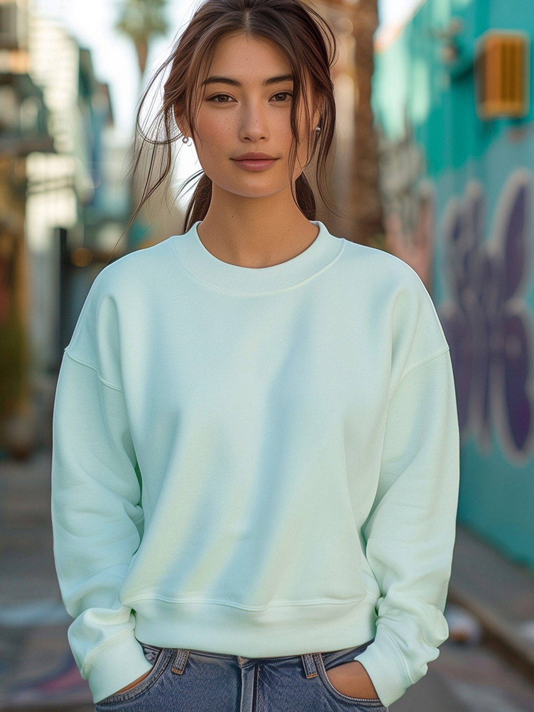 

Bewakoof Women Oversized Sweatshirt, Grey