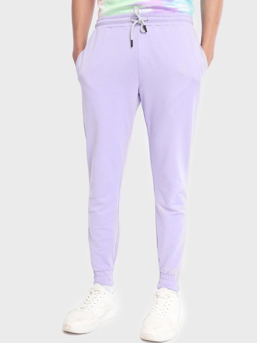 

Bewakoof Men Purple Solid Classic Joggers Trousers