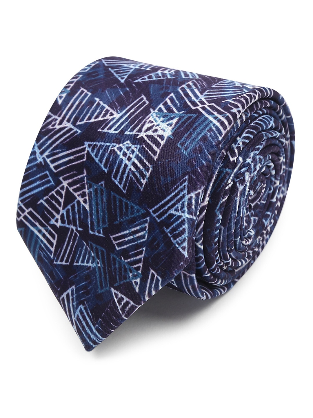 

Tossido Men Blue & White Printed Broad Tie