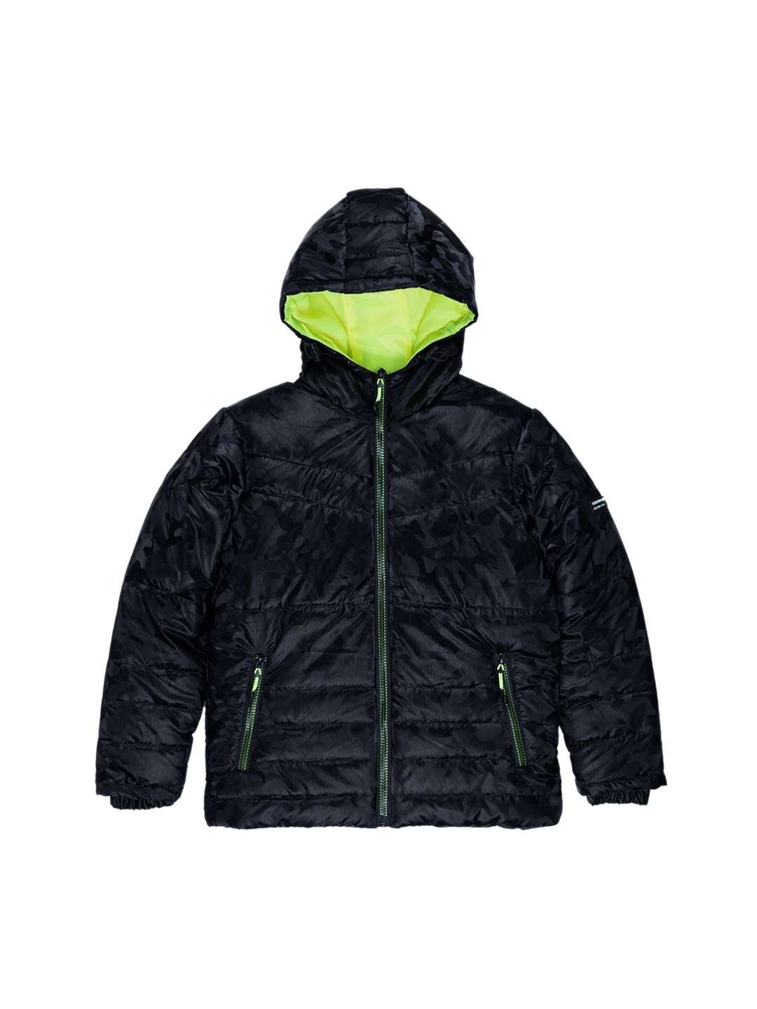 

Status Quo Boys Black Quilted Hooded Jacket