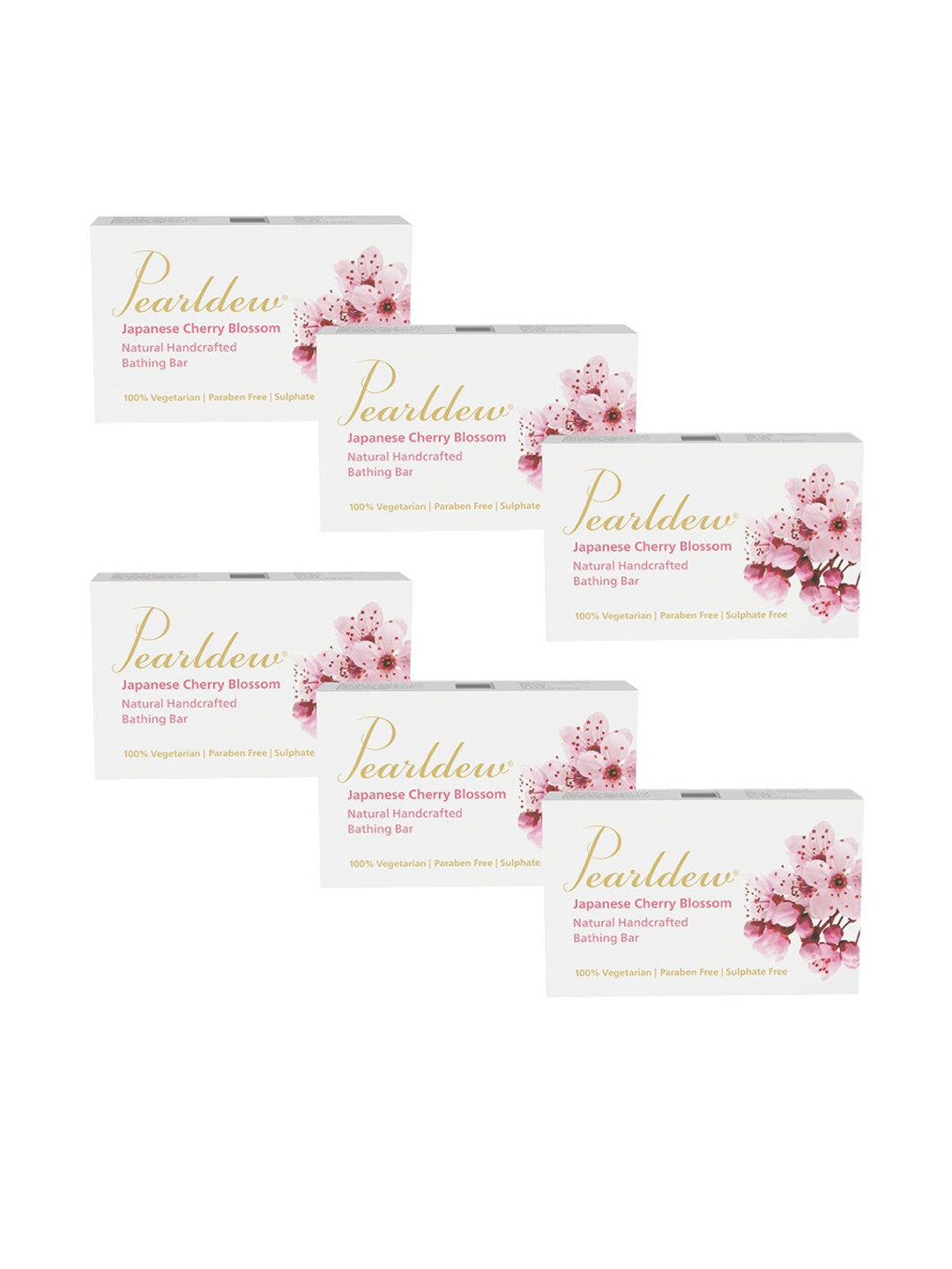 

Pearldew Set Of 6 Japanese Cherry Blossom Bathing Bar, Na