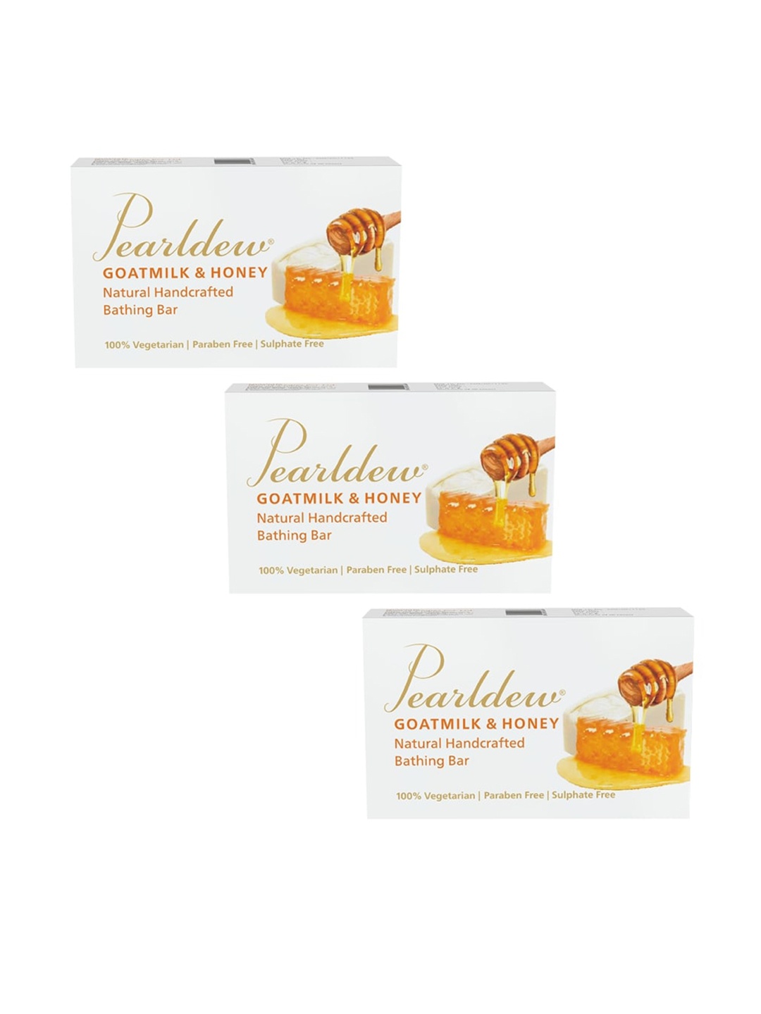 

Pearldew Pack Of 3 Goat Milk Bathing bar 75gm, Na