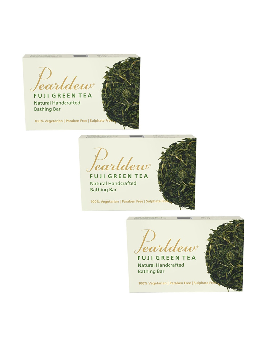 

Pearldew Set Of 3 Fuji Green Tea Bar, Cream