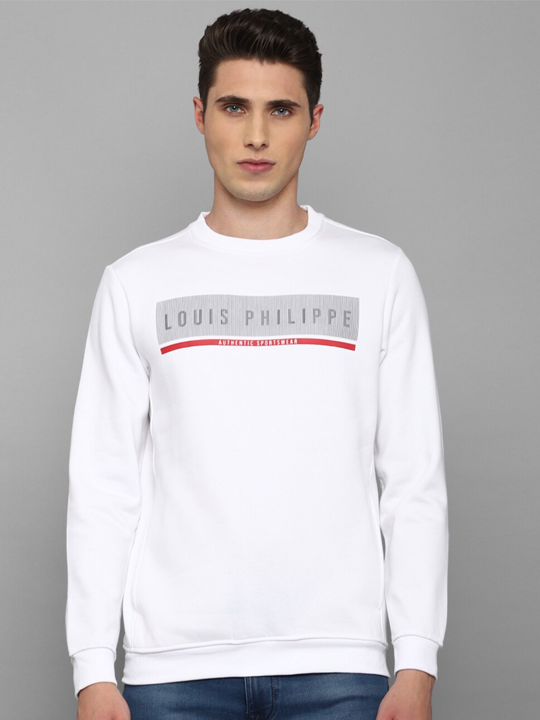 

Louis Philippe Sport Men White Printed Sweatshirt