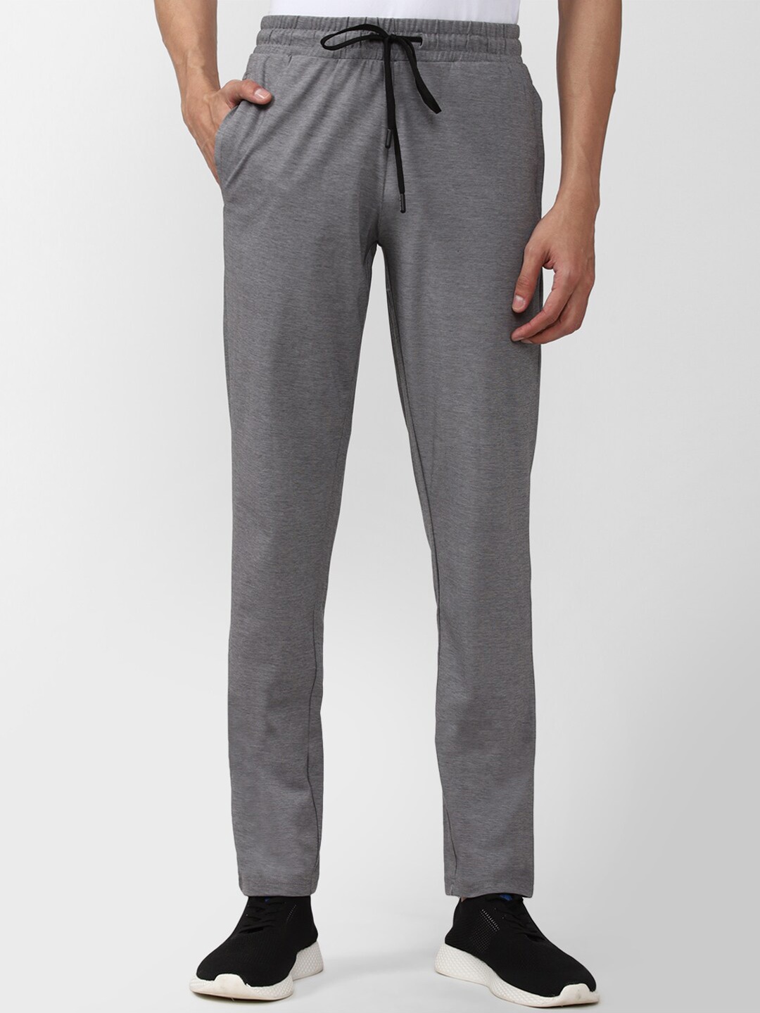 

Peter England Casuals Men Grey Solid Slim-Fit Track Pant